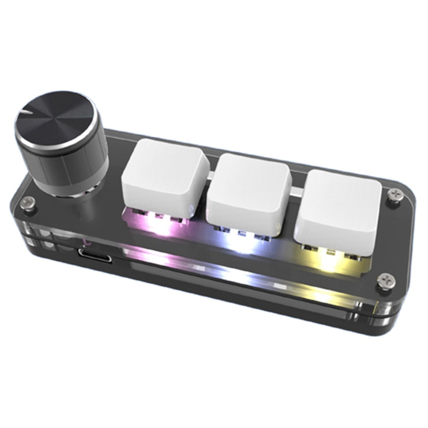 Keyboard Upgrade Parts Portable RGB LED for MacOS Gaming Switch Programming White