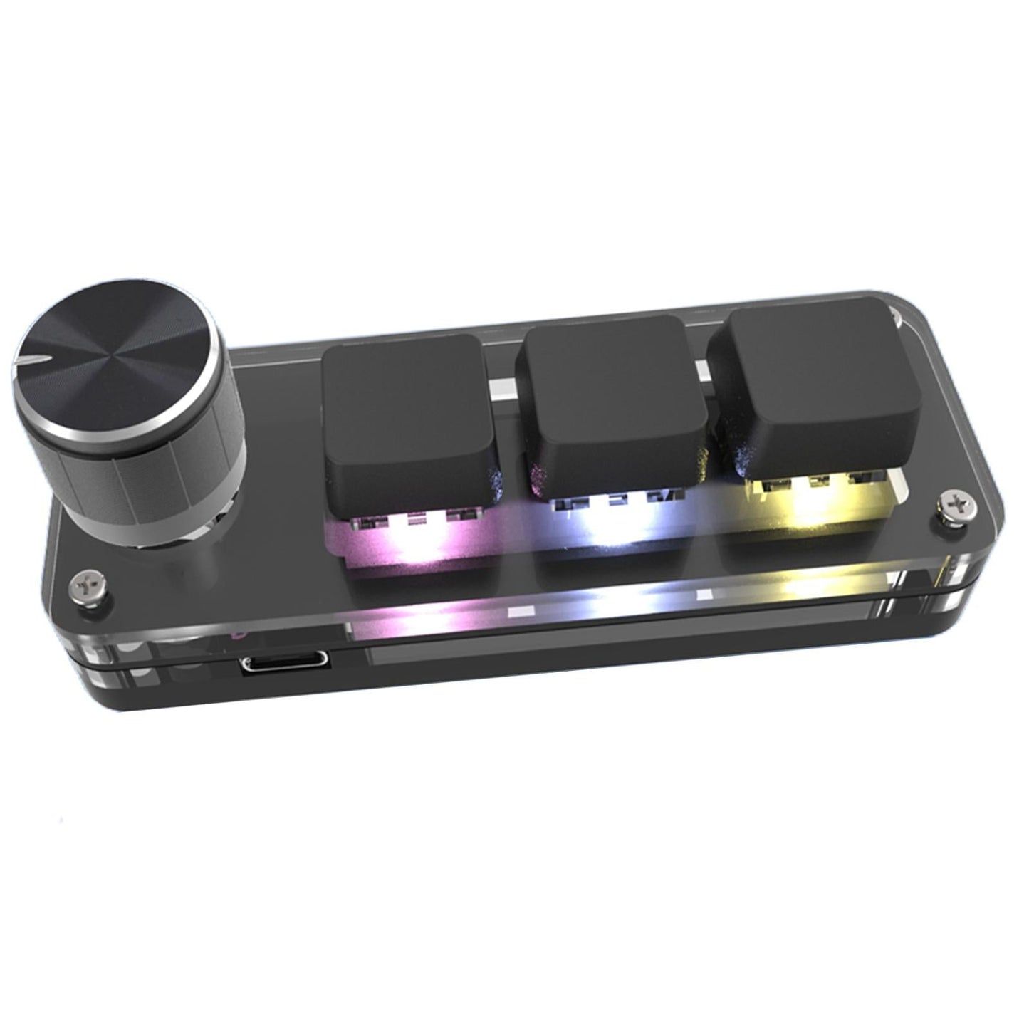 Keyboard Upgrade Parts Portable RGB LED for MacOS Gaming Switch Programming Black