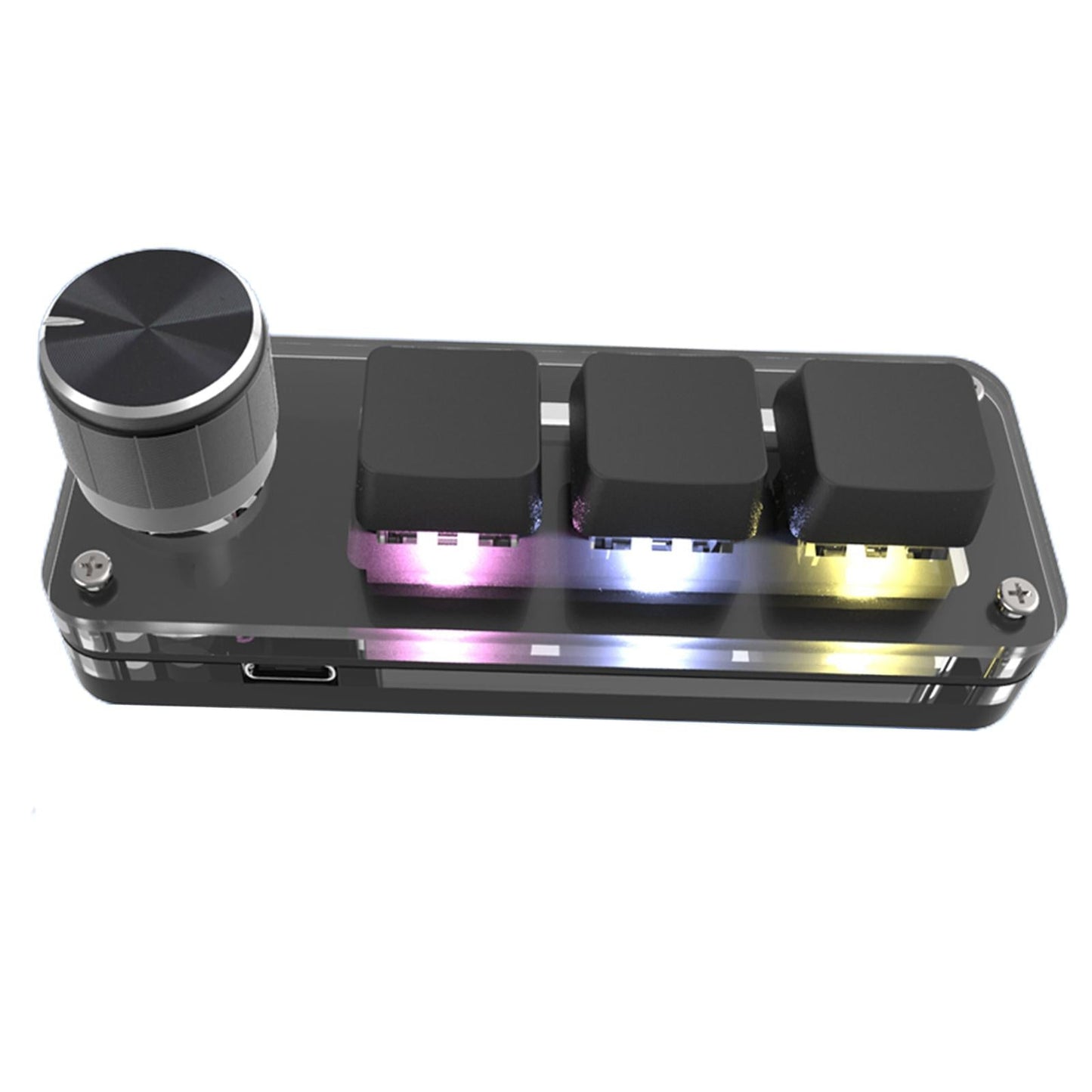 Keyboard Upgrade Parts Portable RGB LED for MacOS Gaming Switch Programming Black