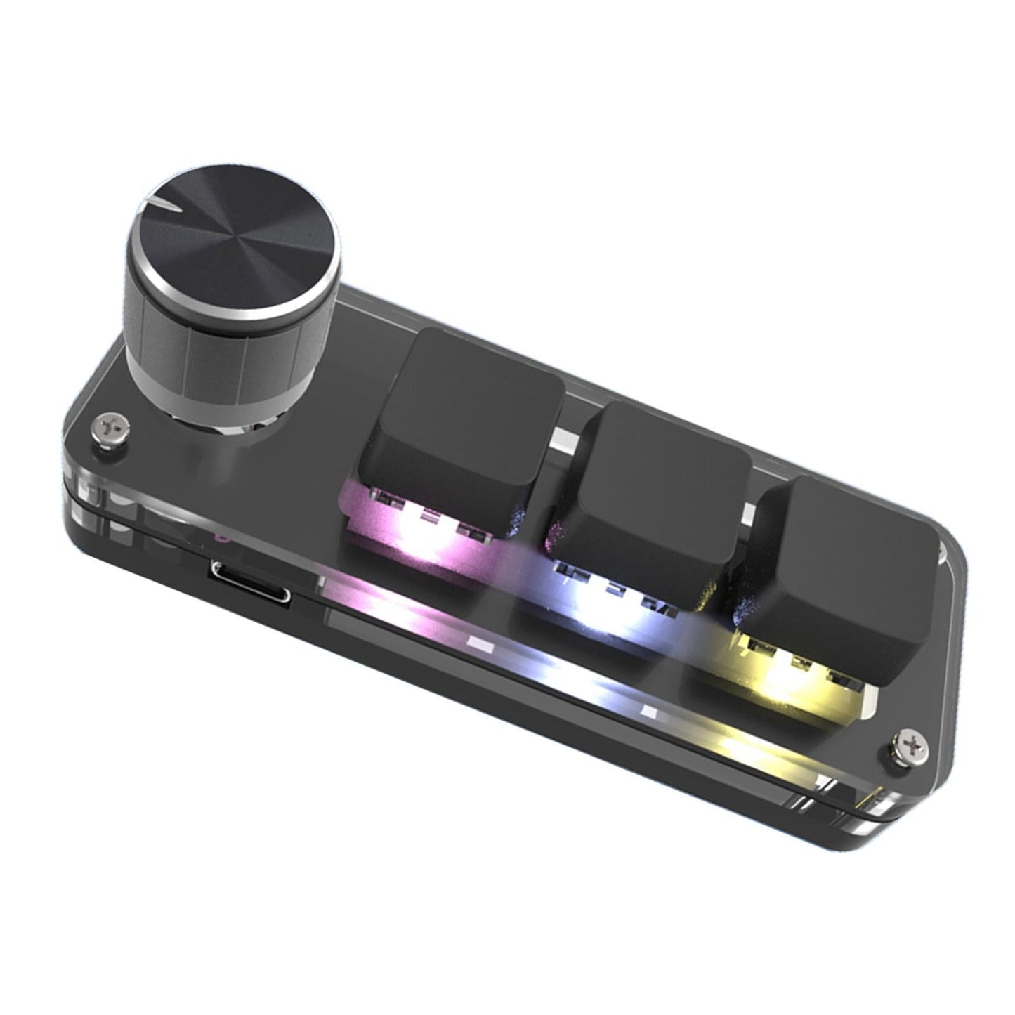 Keyboard Upgrade Parts Portable RGB LED for MacOS Gaming Switch Programming Black