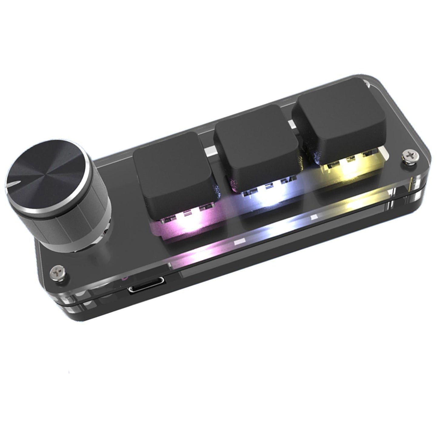 Keyboard Upgrade Parts Portable RGB LED for MacOS Gaming Switch Programming Black