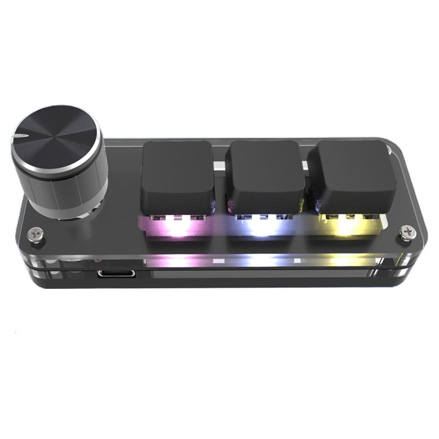 Keyboard Upgrade Parts Portable RGB LED for MacOS Gaming Switch Programming Black