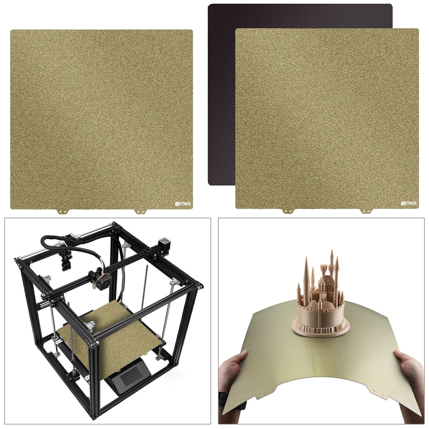 Pei Spring Steel Sheet Plate 377x370mm for Ender 5 Plus No Magnetic Sheet