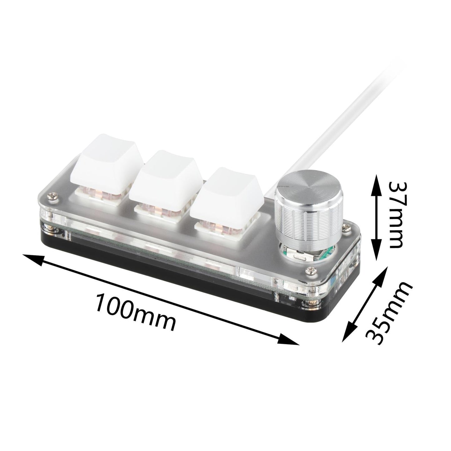 Mini Mechanical Gaming Keypad Macro Programming Keys for Windows 3 Keys