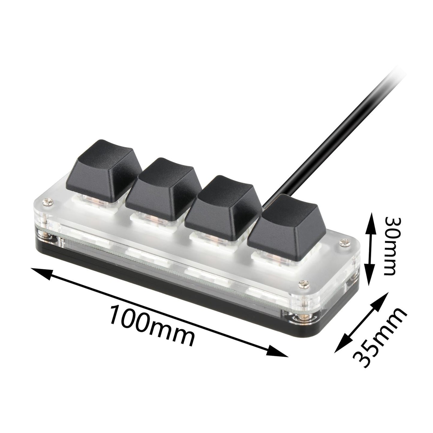 Mini Mechanical Gaming Keypad Macro Programming Keys for Windows 4 Keys