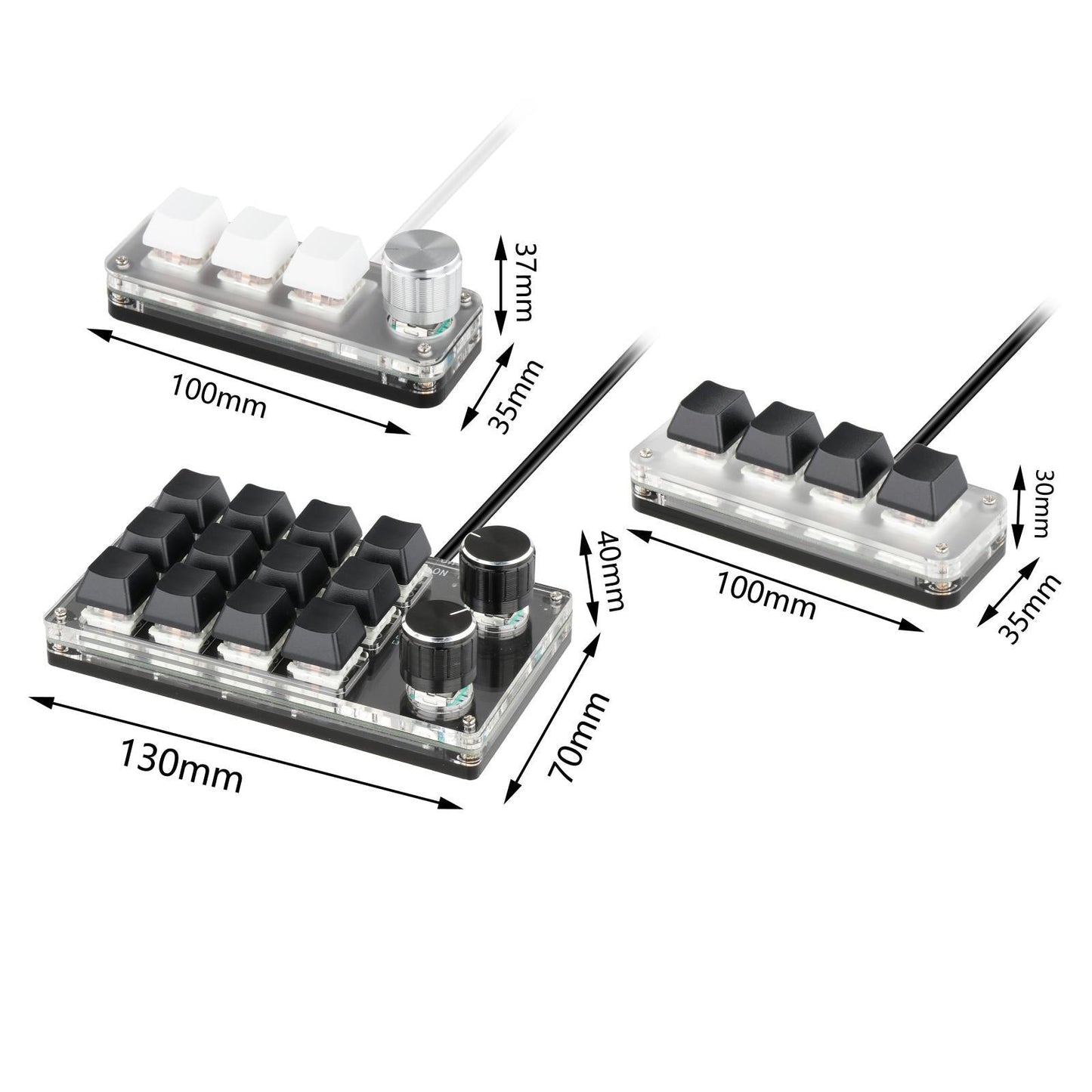 Mini Mechanical Gaming Keypad Macro Programming Keys for Windows 4 Keys