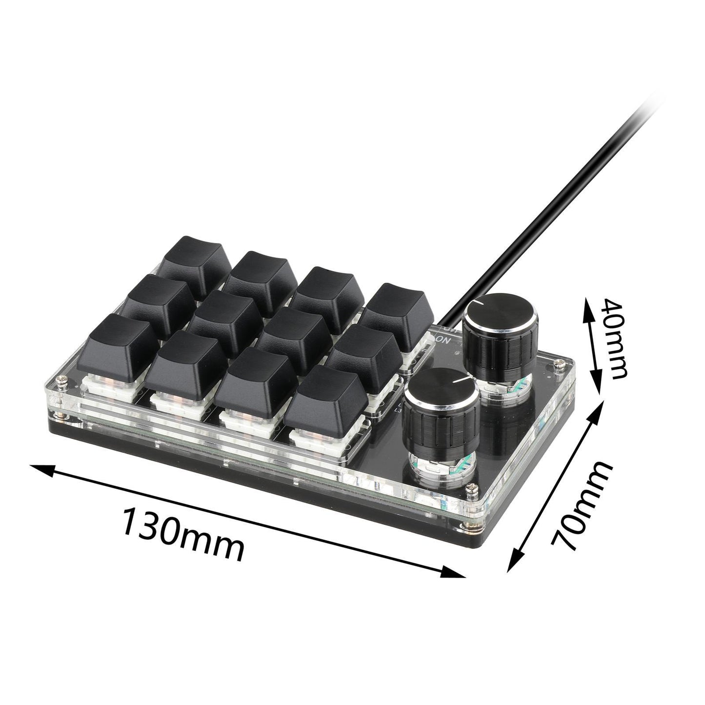 Mini Mechanical Gaming Keypad Macro Programming Keys for Windows 12 Keys