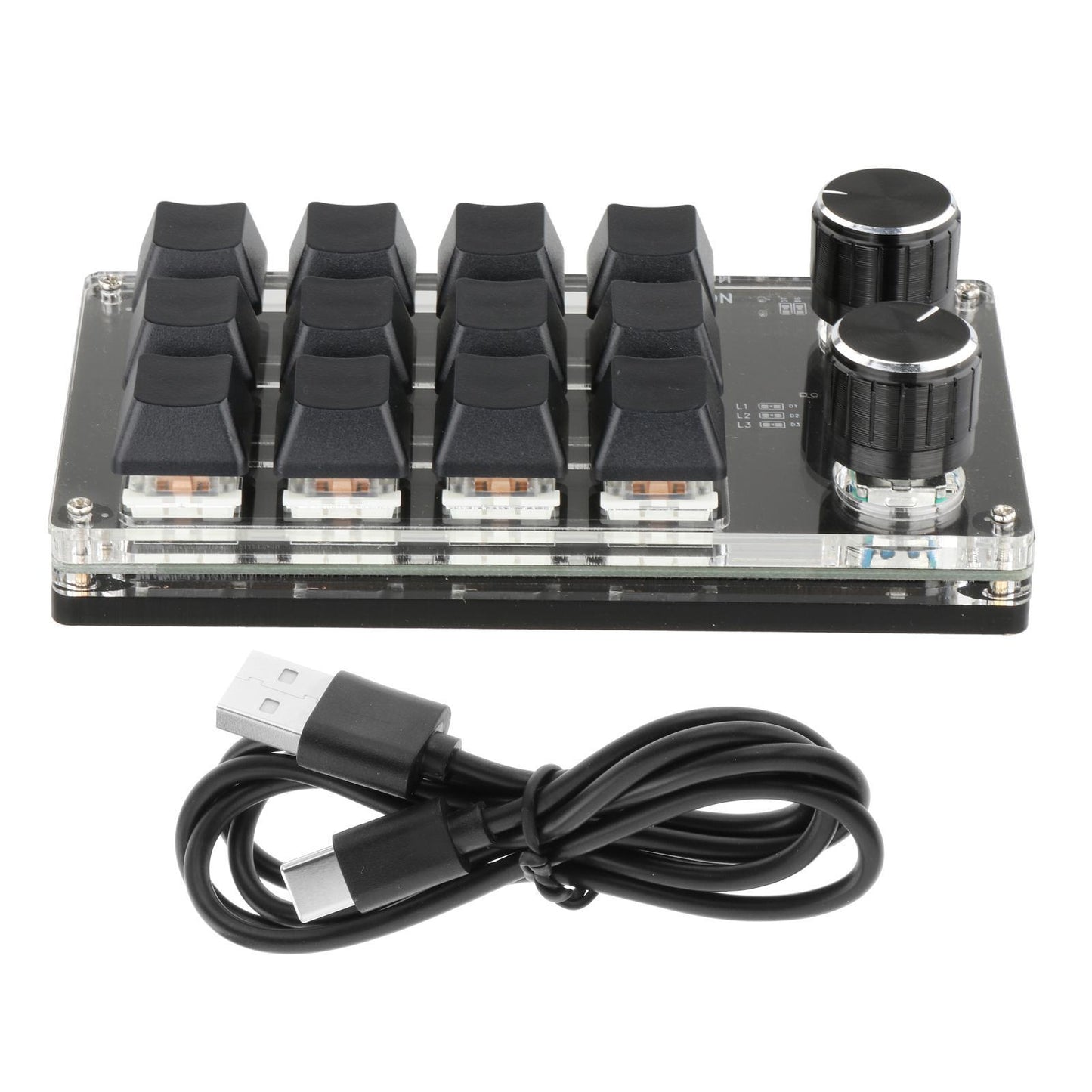 Mini Mechanical Gaming Keypad Macro Programming Keys for Windows 12 Keys