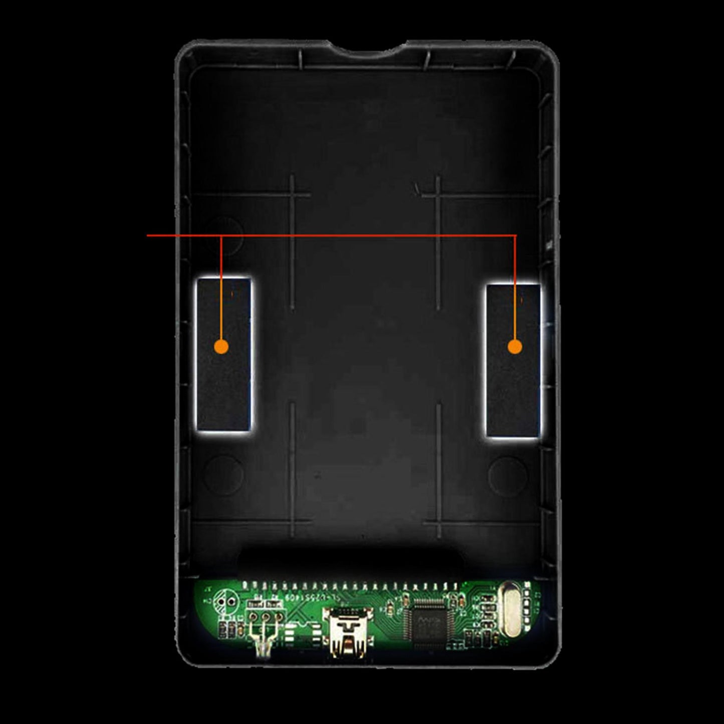 Portable External Hard Drive Protective Cover for USB 2.0 2TB Laptop for Mac Black