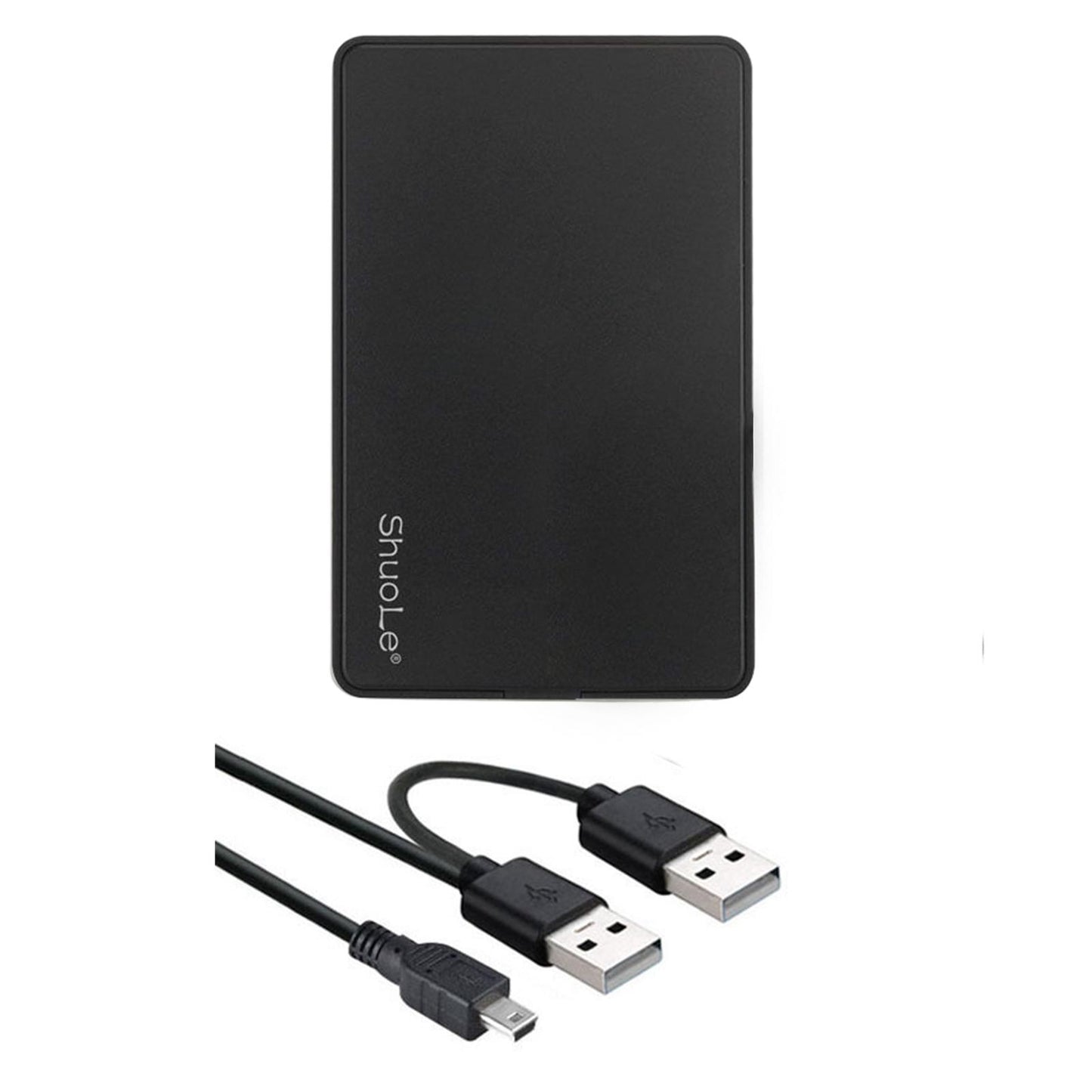 Portable External Hard Drive Protective Cover for USB 2.0 2TB Laptop for Mac Black