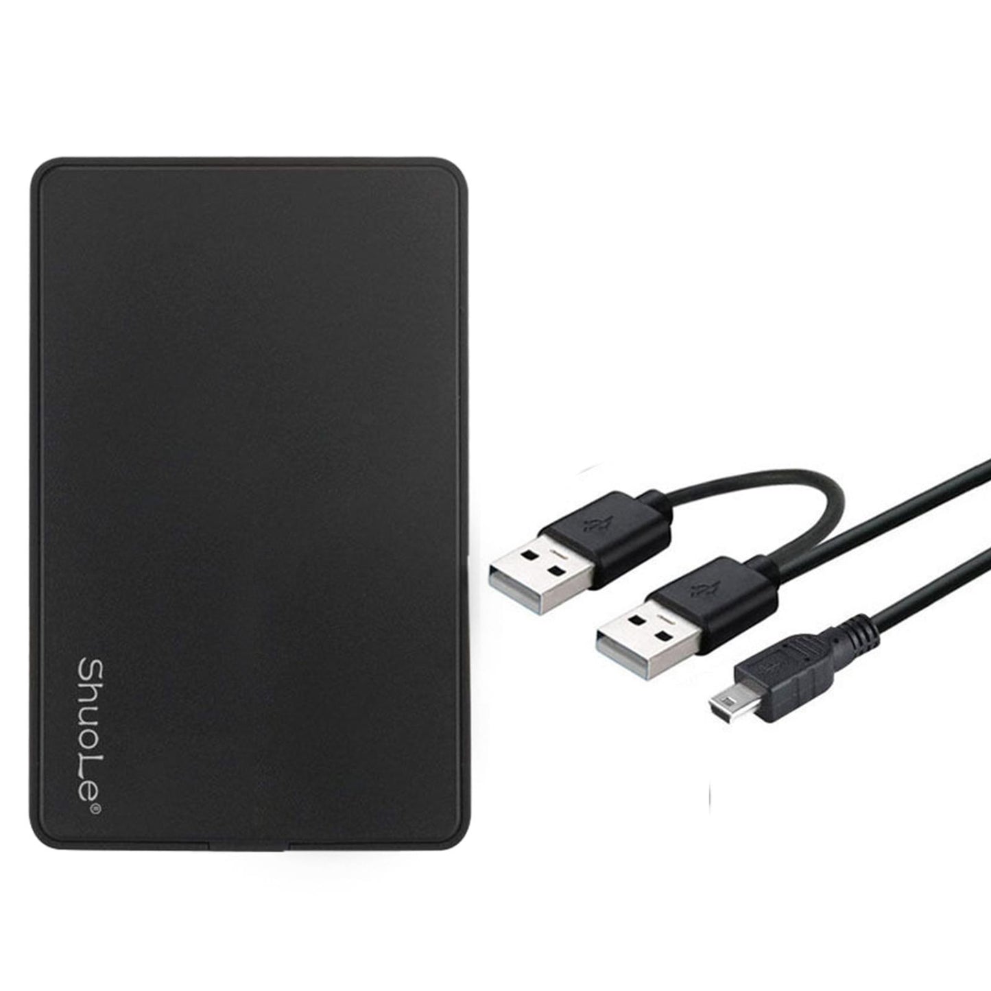 Portable External Hard Drive Protective Cover for USB 2.0 2TB Laptop for Mac Black