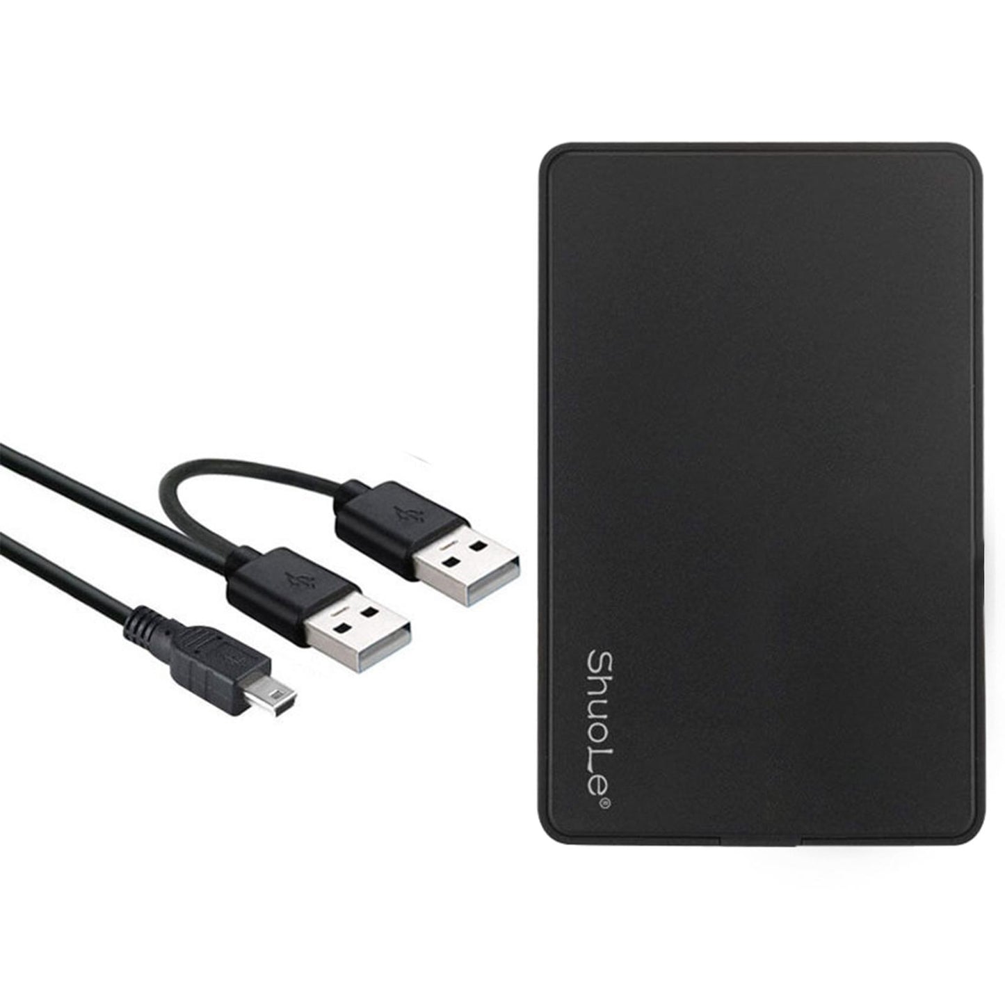 Portable External Hard Drive Protective Cover for USB 2.0 2TB Laptop for Mac Black