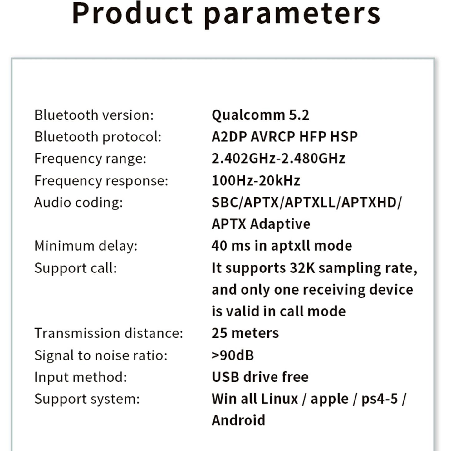 Receiver Transmitter Bluetooth 5.2 Wireless Audio For Car Speaker PC TV