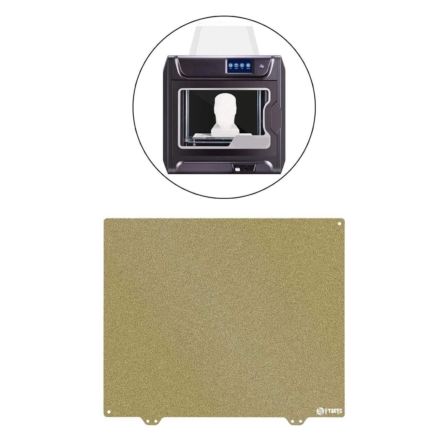 300x250mm Dual Side Coated Textured Steel Plate for Qidi X-Max 3D Printer