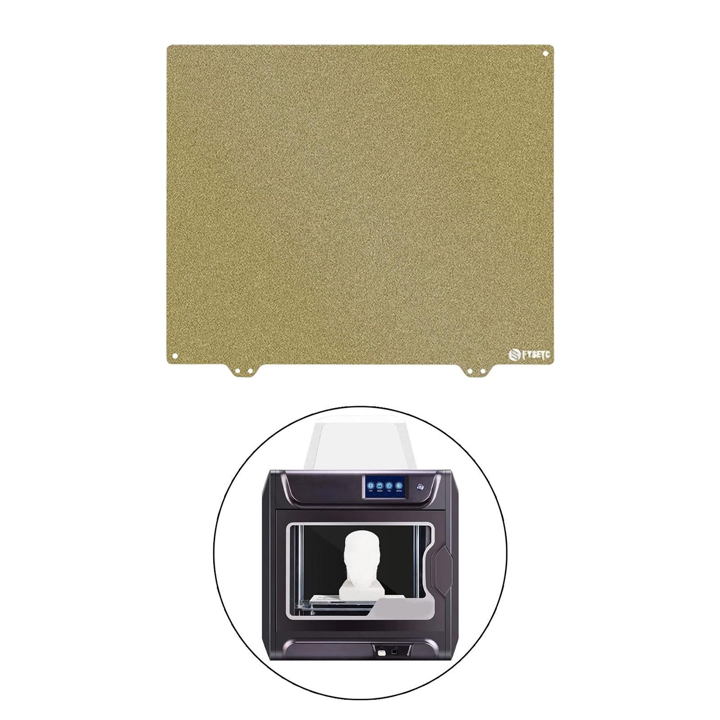 300x250mm Dual Side Coated Textured Steel Plate for Qidi X-Max 3D Printer