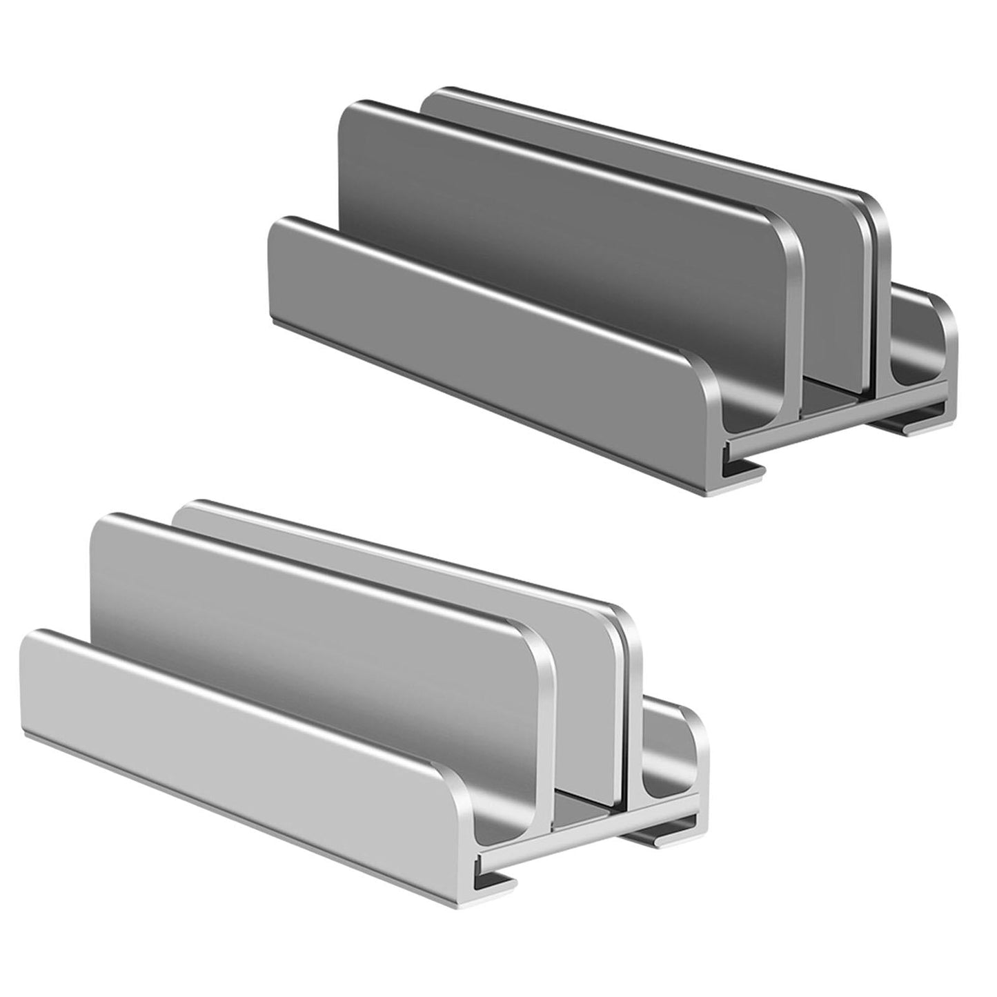 Universal Vertical Laptop Stand Adjustable for Notebooks Organize Desktop Gray