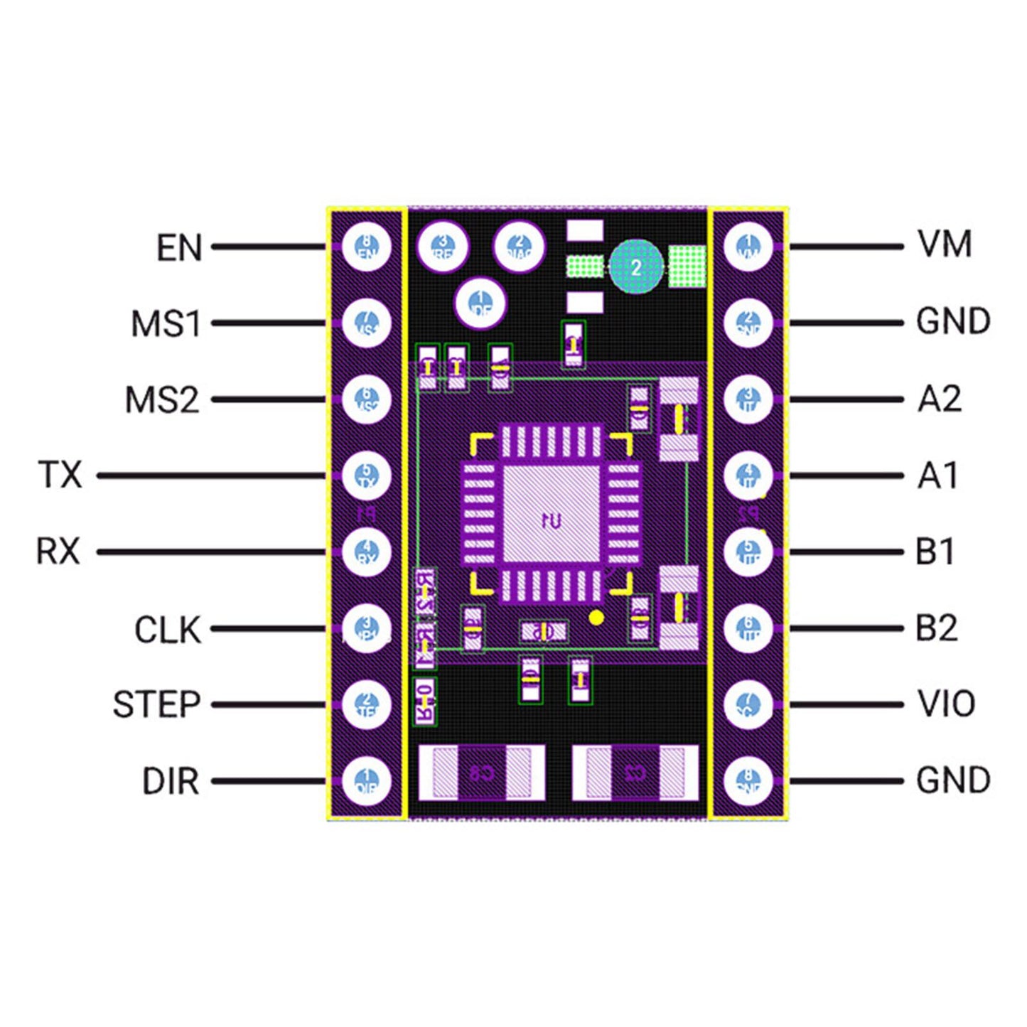 S6609 Stepstick Stepper Motor Driver Module UART Silent Drive for 3D Printer