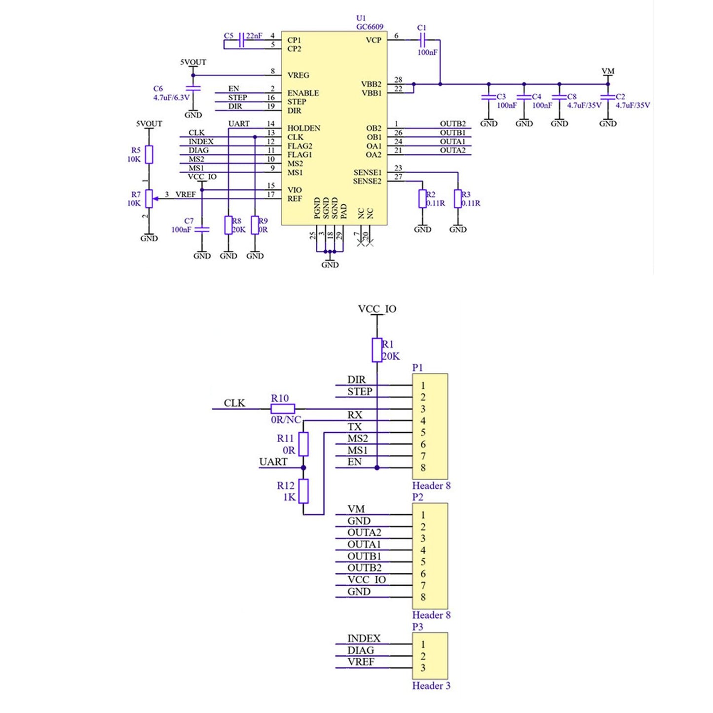 S6609 Stepstick Stepper Motor Driver Module UART Silent Drive for 3D Printer