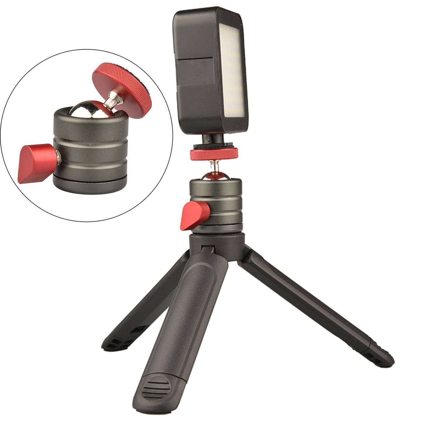 1/4 Screw Mini Ball Head Tripod 360 Degree Rotatable for Cameras DSLR Phone"