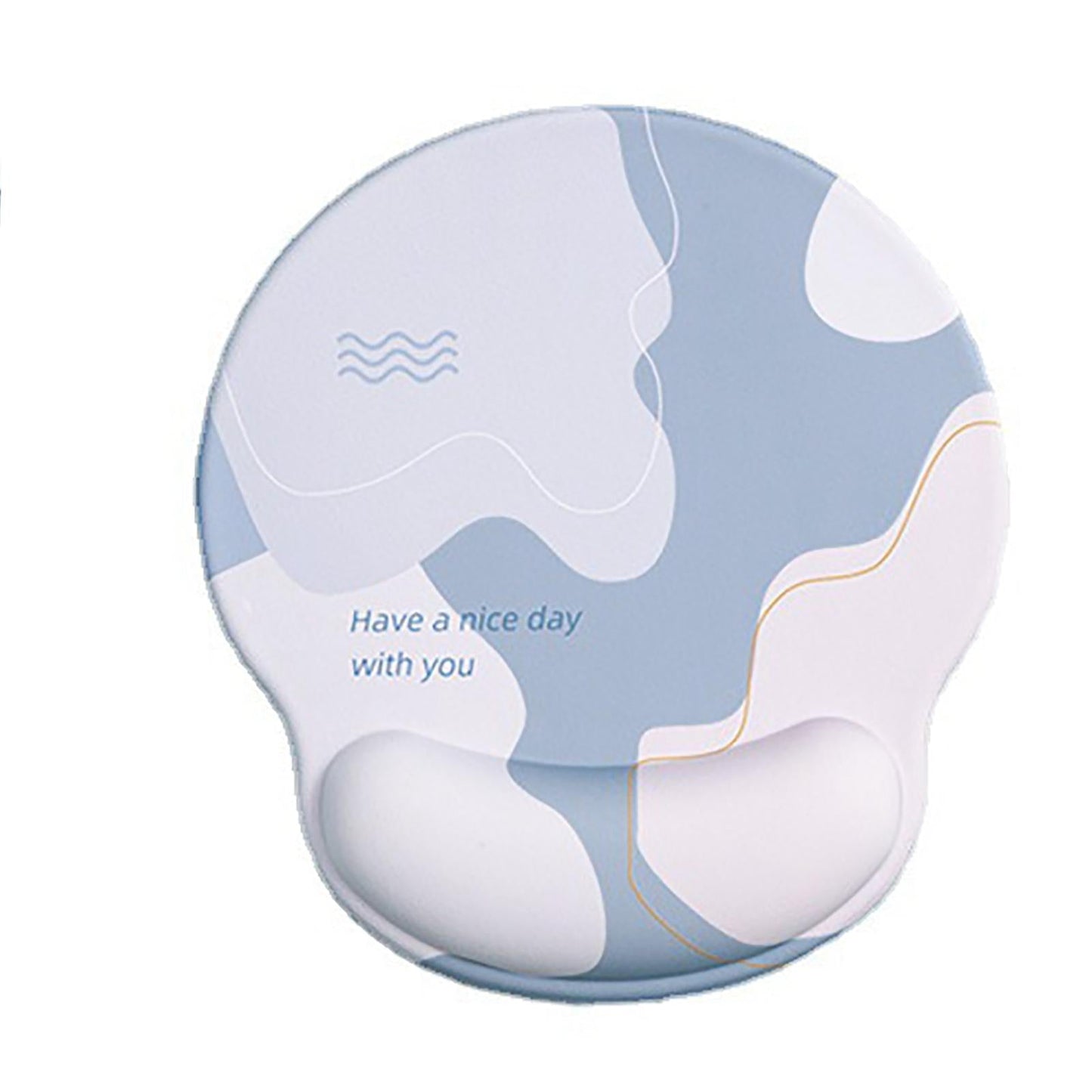 Memory Foam Keyboard and Mouse Wrist Rest Pads Set w/Non Slip Base Round