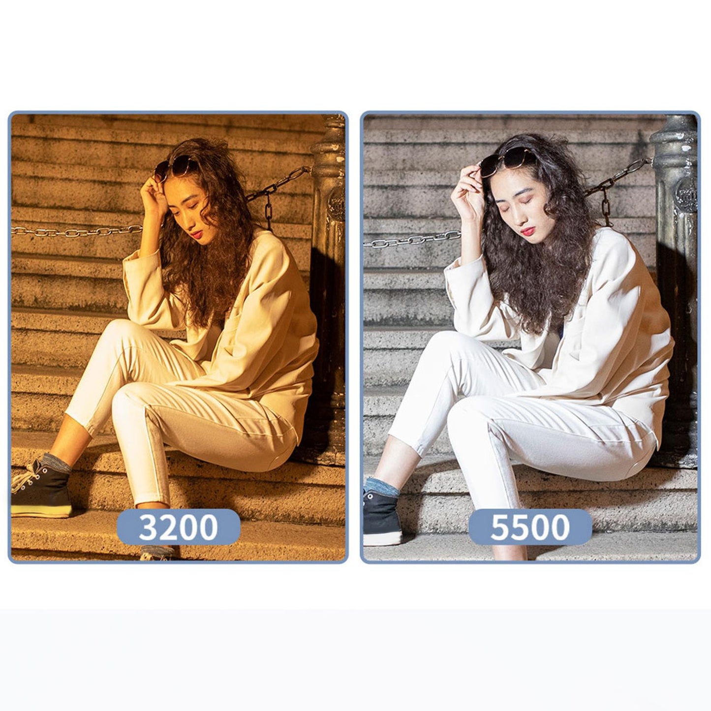 LED Video Light with Tripod Stand for Camera Camcorder Game Streaming B