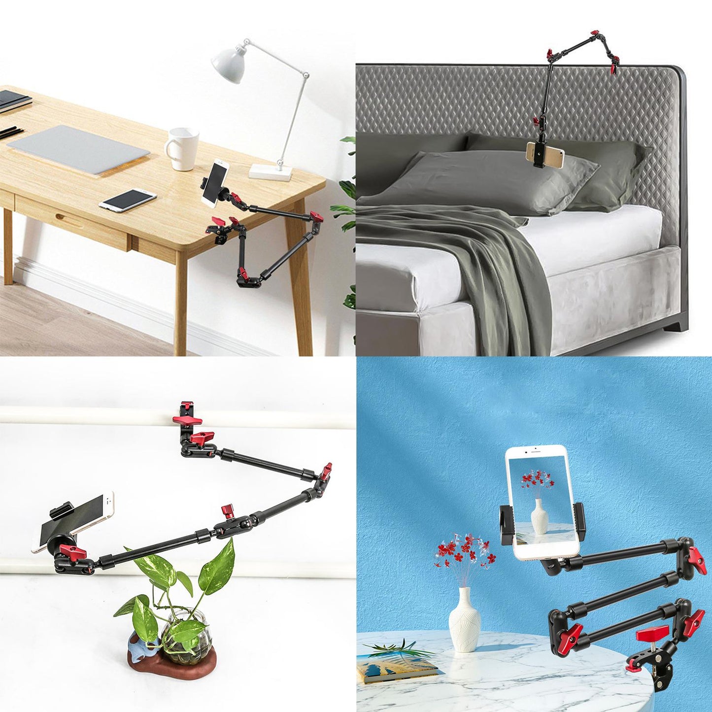 Camera Arm Aluminum Alloy Universal for Live Streaming Smartphone for Webcam with Clamp