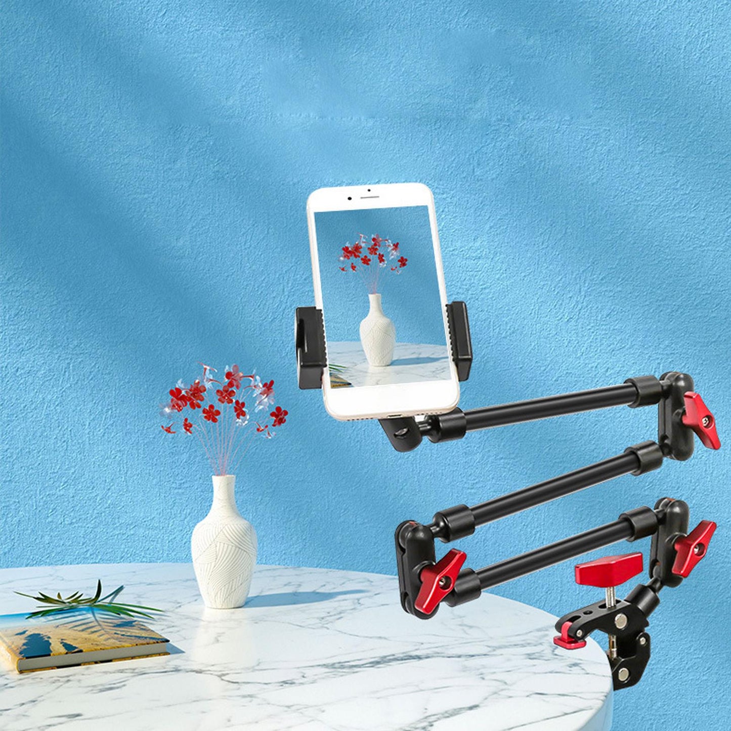 Camera Arm Aluminum Alloy Universal for Live Streaming Smartphone for Webcam with Clamp