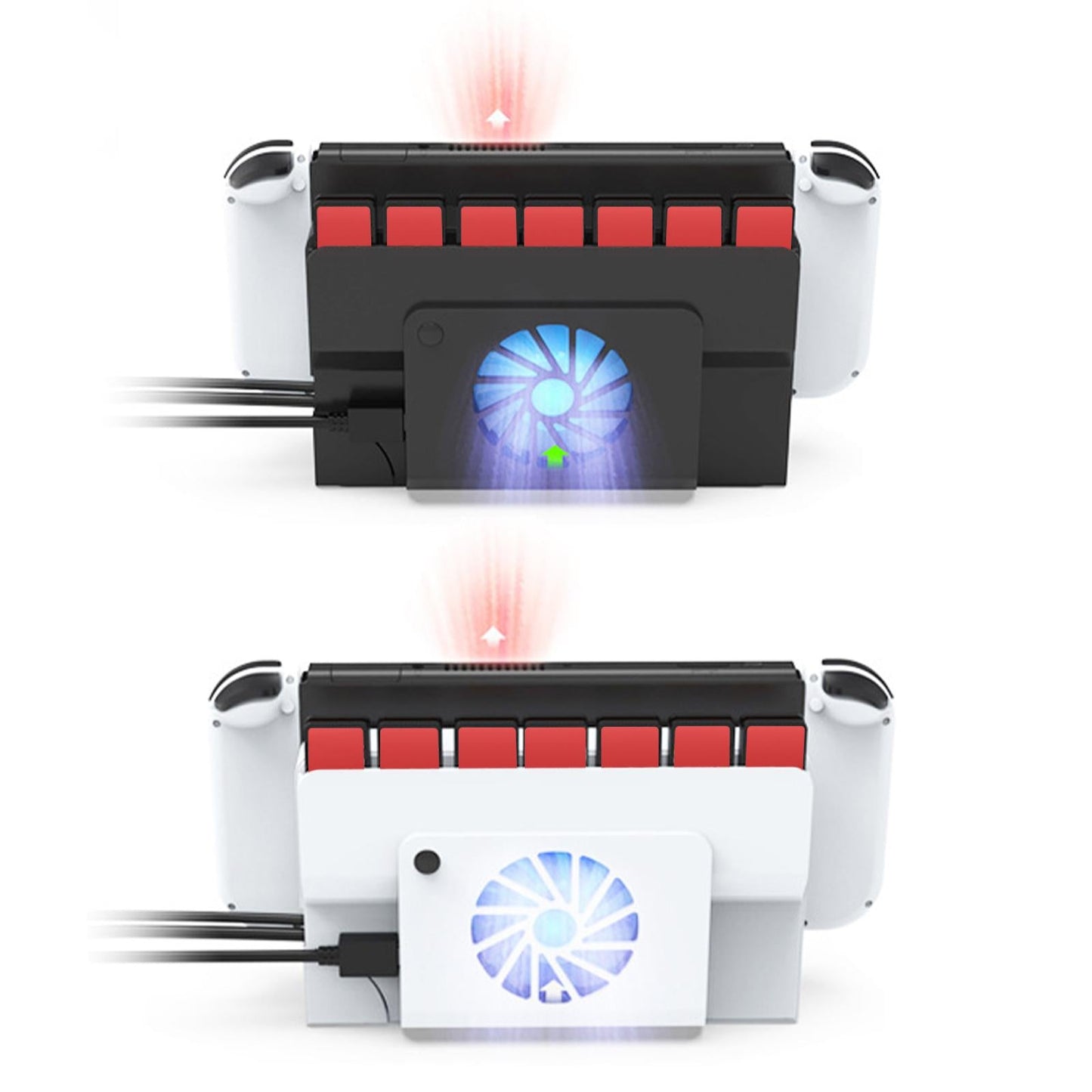 Cooling Fan with Card Slot Docking Station Accessories Upgrade Parts Cooler White