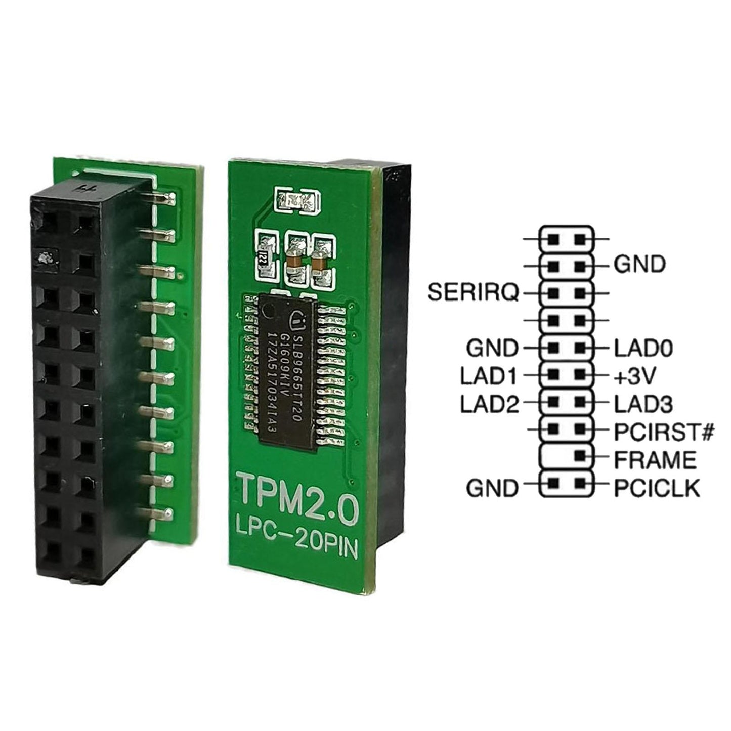 Tpm 2.0 Module 20Pin Lpc Green for Gigabyte for Multi-Brand Motherboard