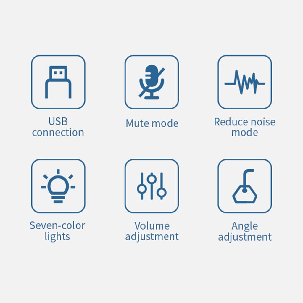 USB Computer Microphone for Windows Laptop Mic PC Mic for Chatting PC Laptop