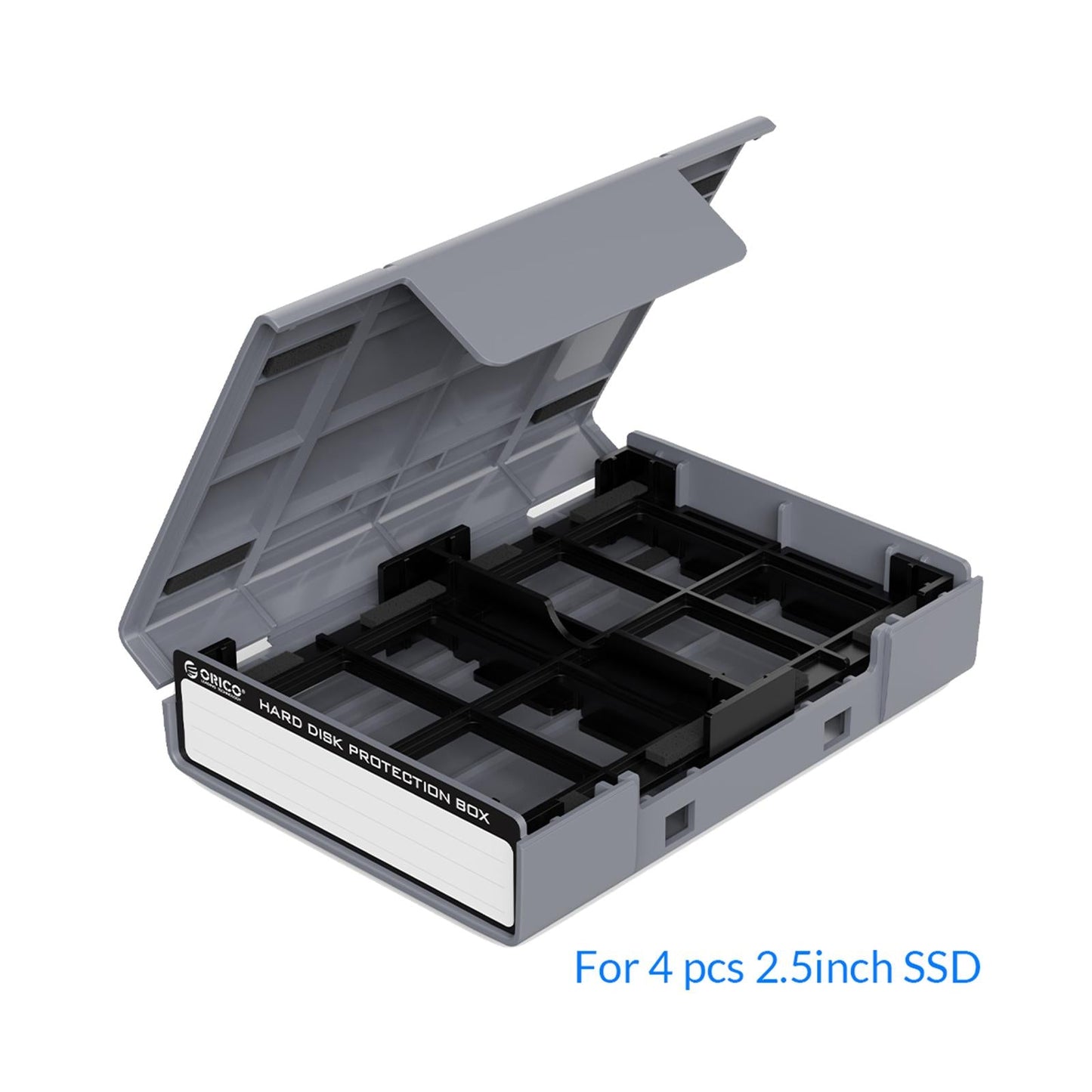 Hard Drive Case with Label Universal Portable for 3.5/3.5" Hard Drive Disk Gray"