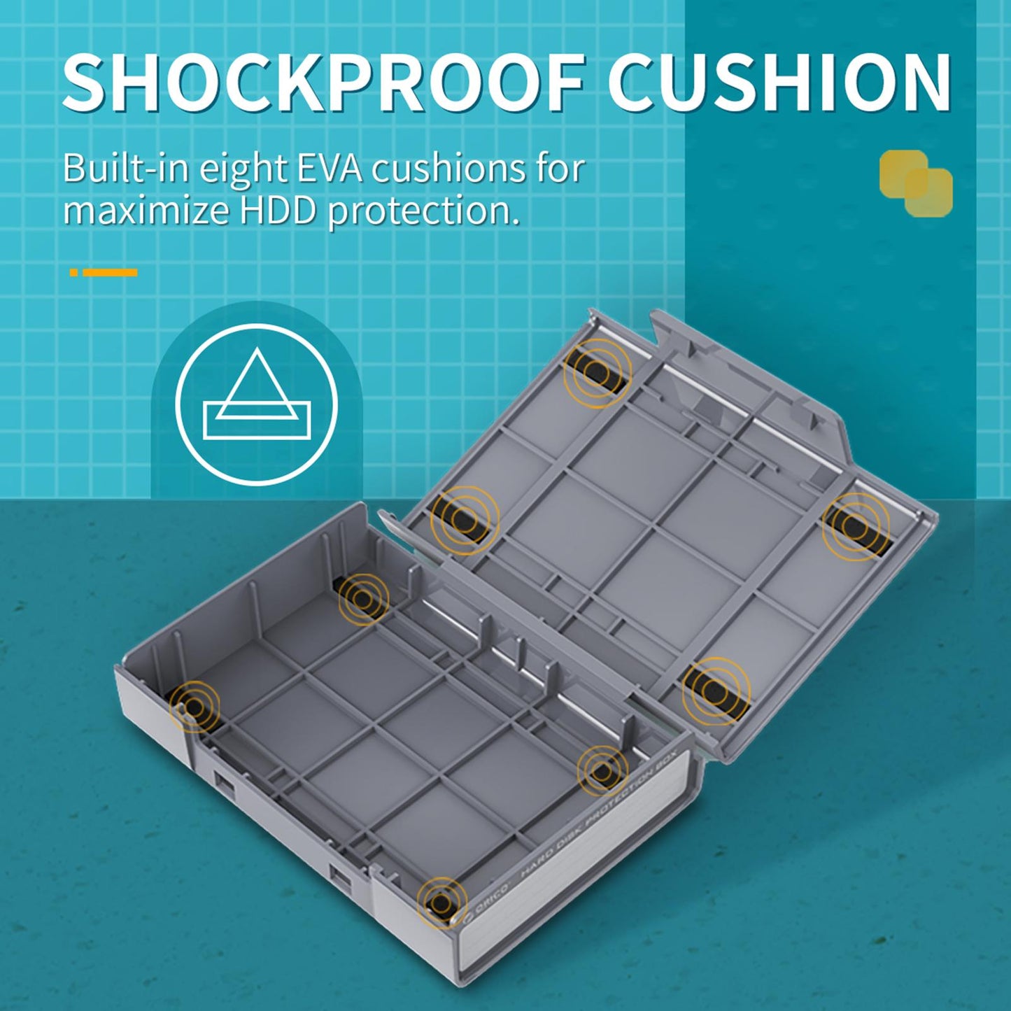 Hard Drive Case with Label Universal Portable for 3.5/3.5" Hard Drive Disk Blue"