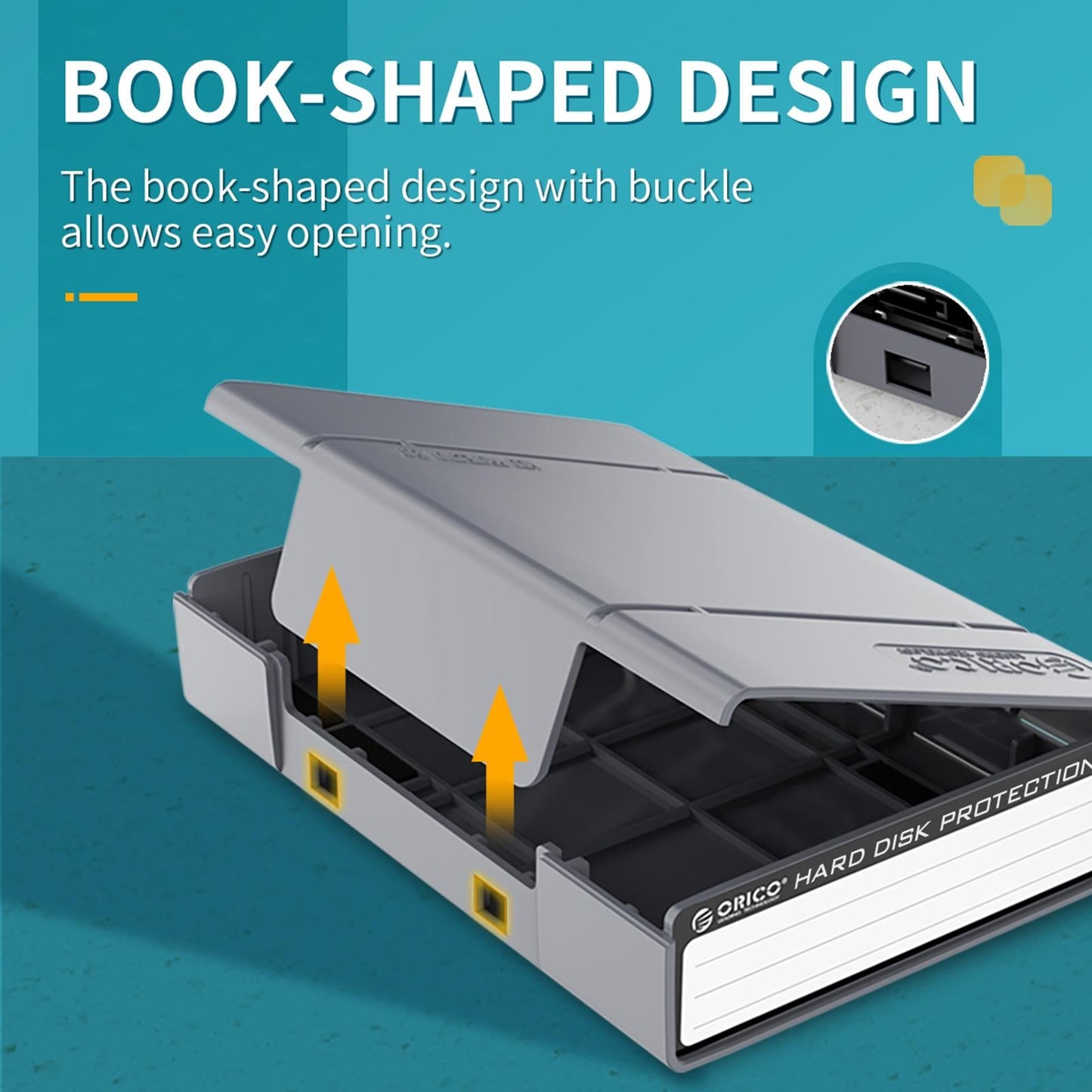 Hard Drive Case with Label Universal Portable for 3.5/3.5" Hard Drive Disk Green"