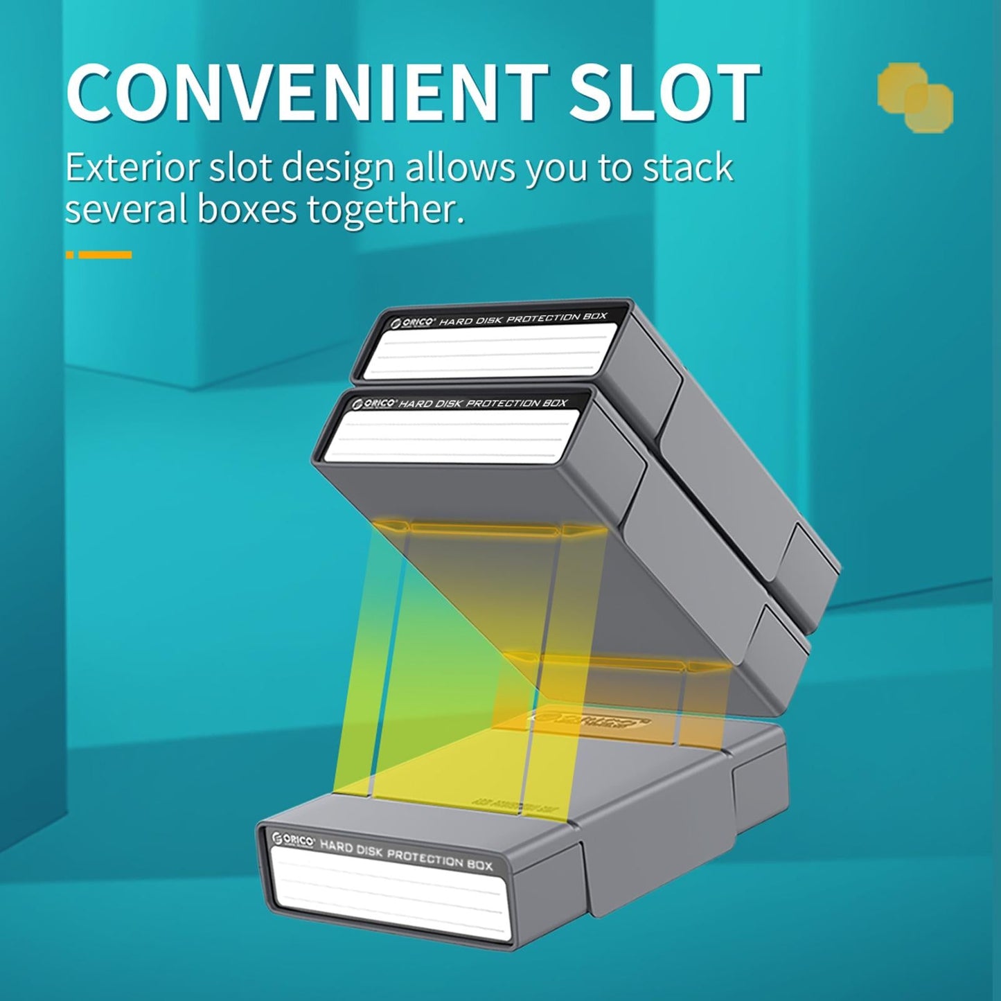 Hard Drive Case with Label Multi-Protection Universal for 3.5 inch/M.2 Blue