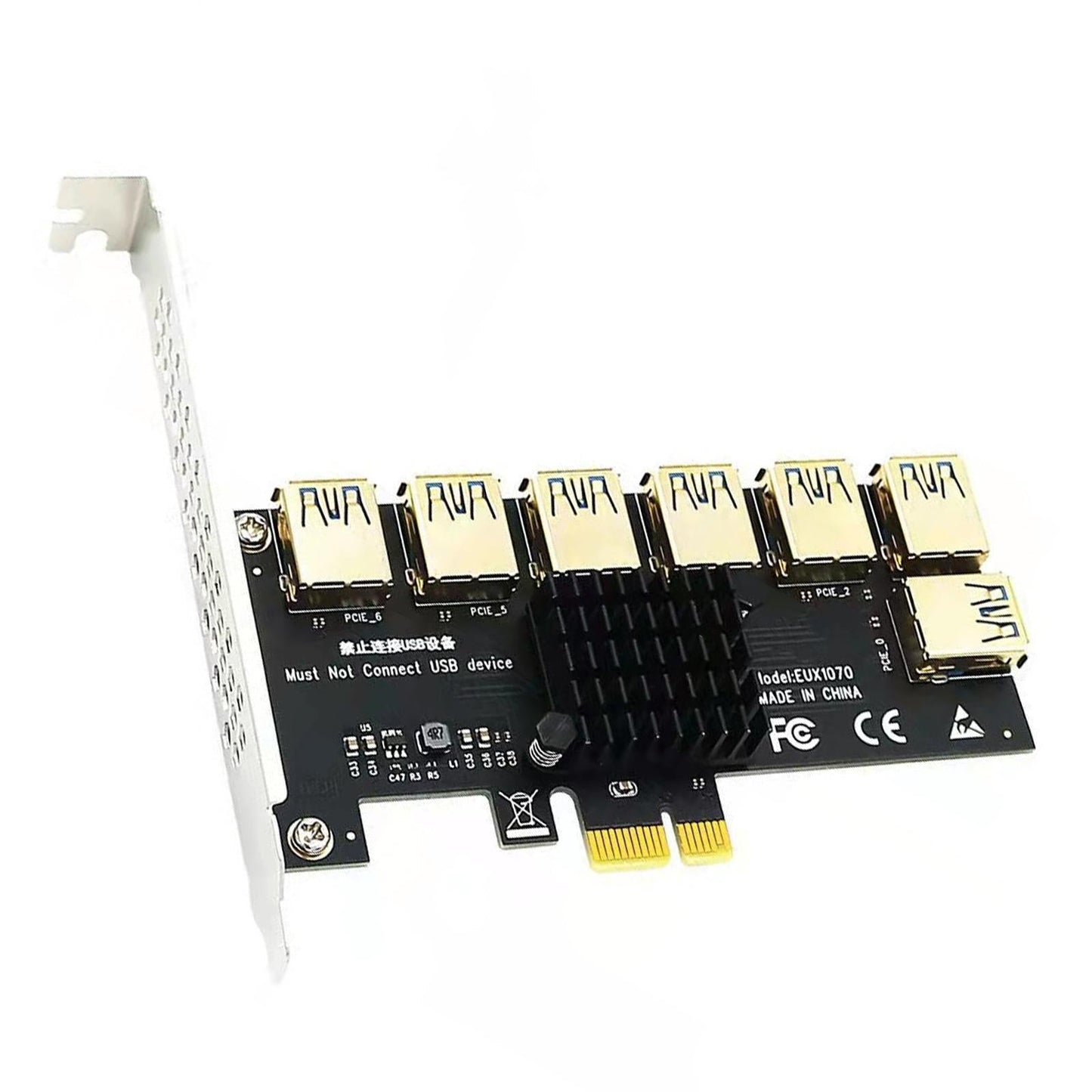 PCIe 1 to 7 PCI Express USB3.0 Ethereum Mining 1x to 7x for 7 / 8 / 10