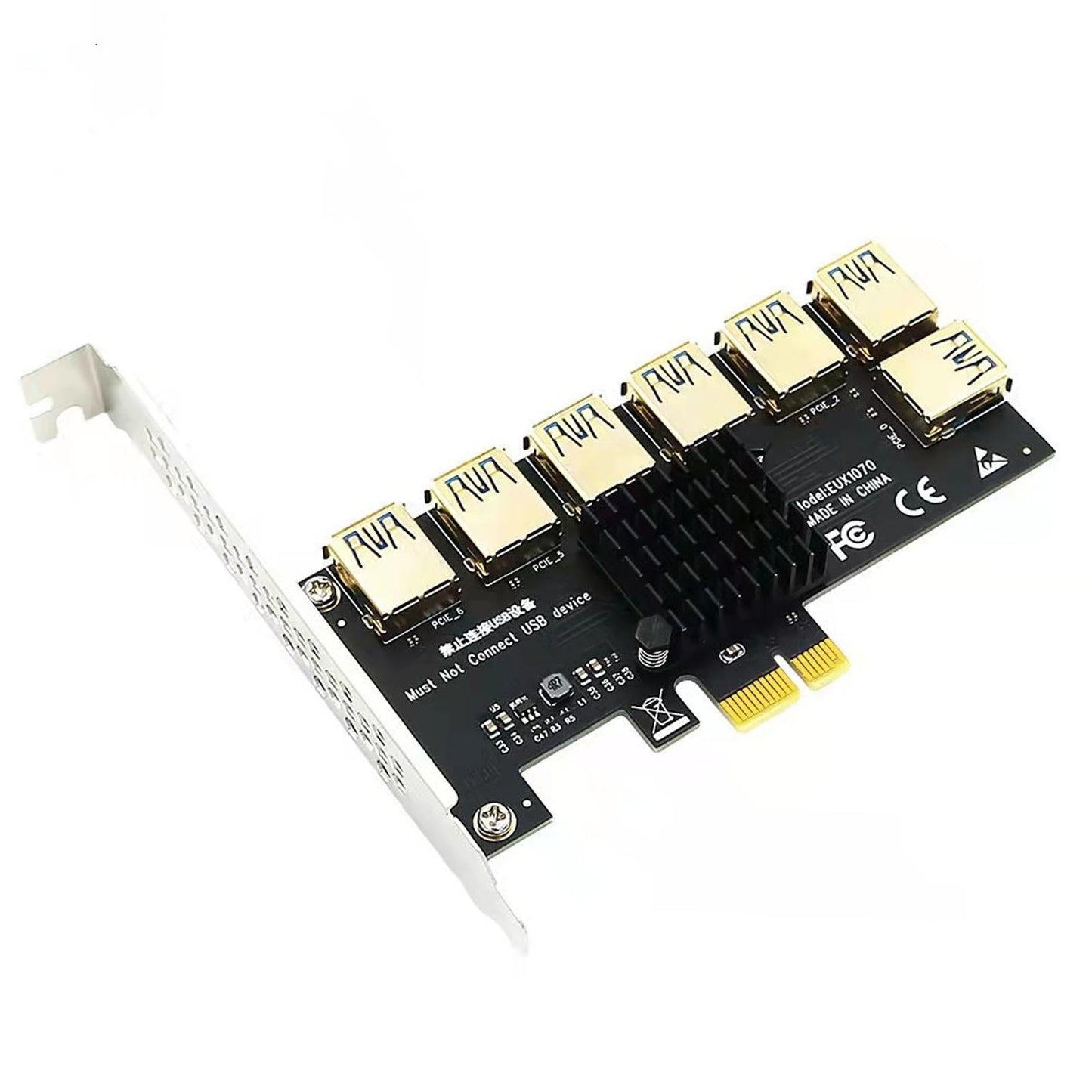 PCIe 1 to 7 PCI Express USB3.0 Ethereum Mining 1x to 7x for 7 / 8 / 10