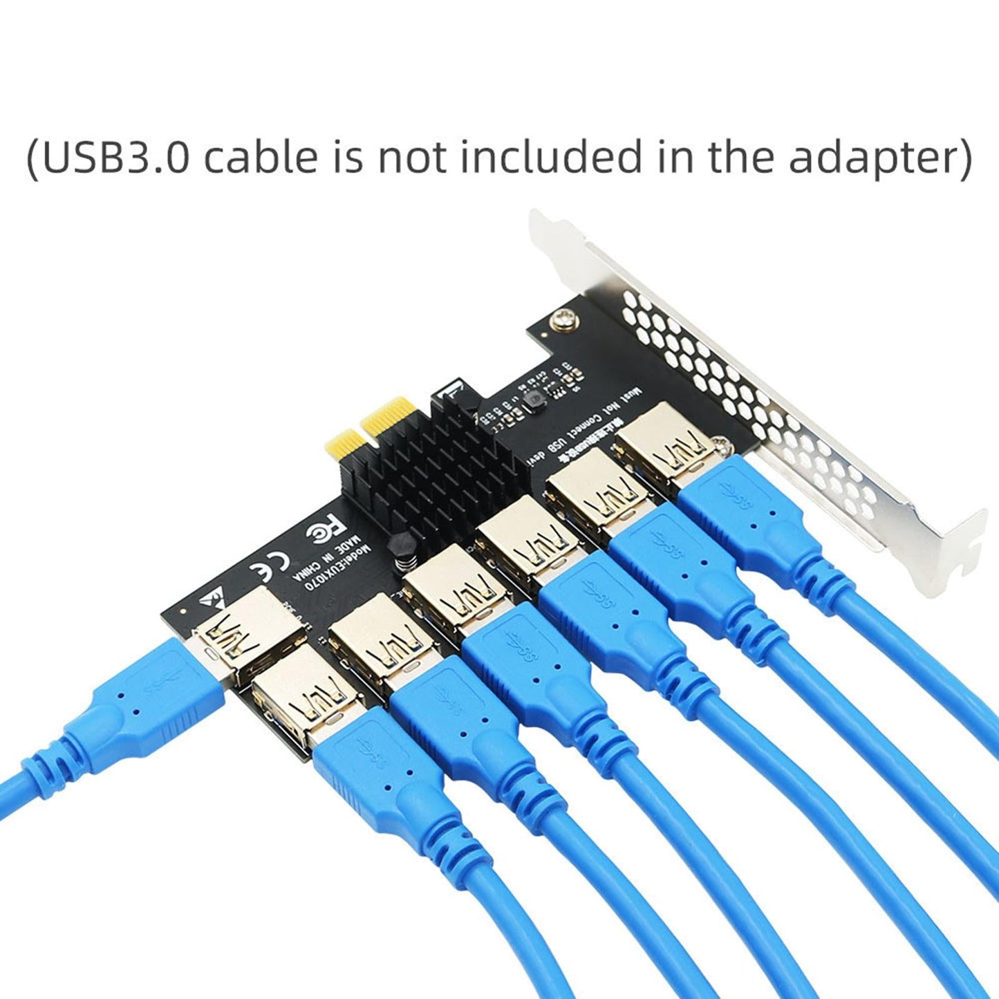 PCIe 1 to 7 PCI Express USB3.0 Ethereum Mining 1x to 7x for 7 / 8 / 10