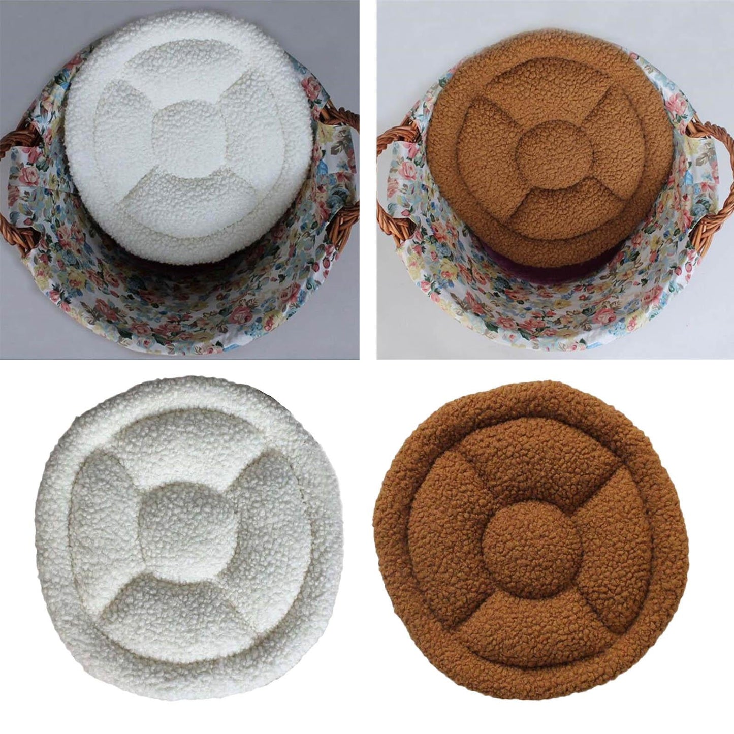 Baby Photo Shoot Props Basket Filler Newborn Posing Pillow for Studio White