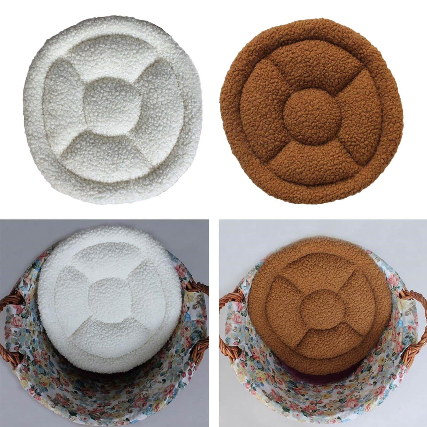 Baby Photo Shoot Props Basket Filler Newborn Posing Pillow for Studio White