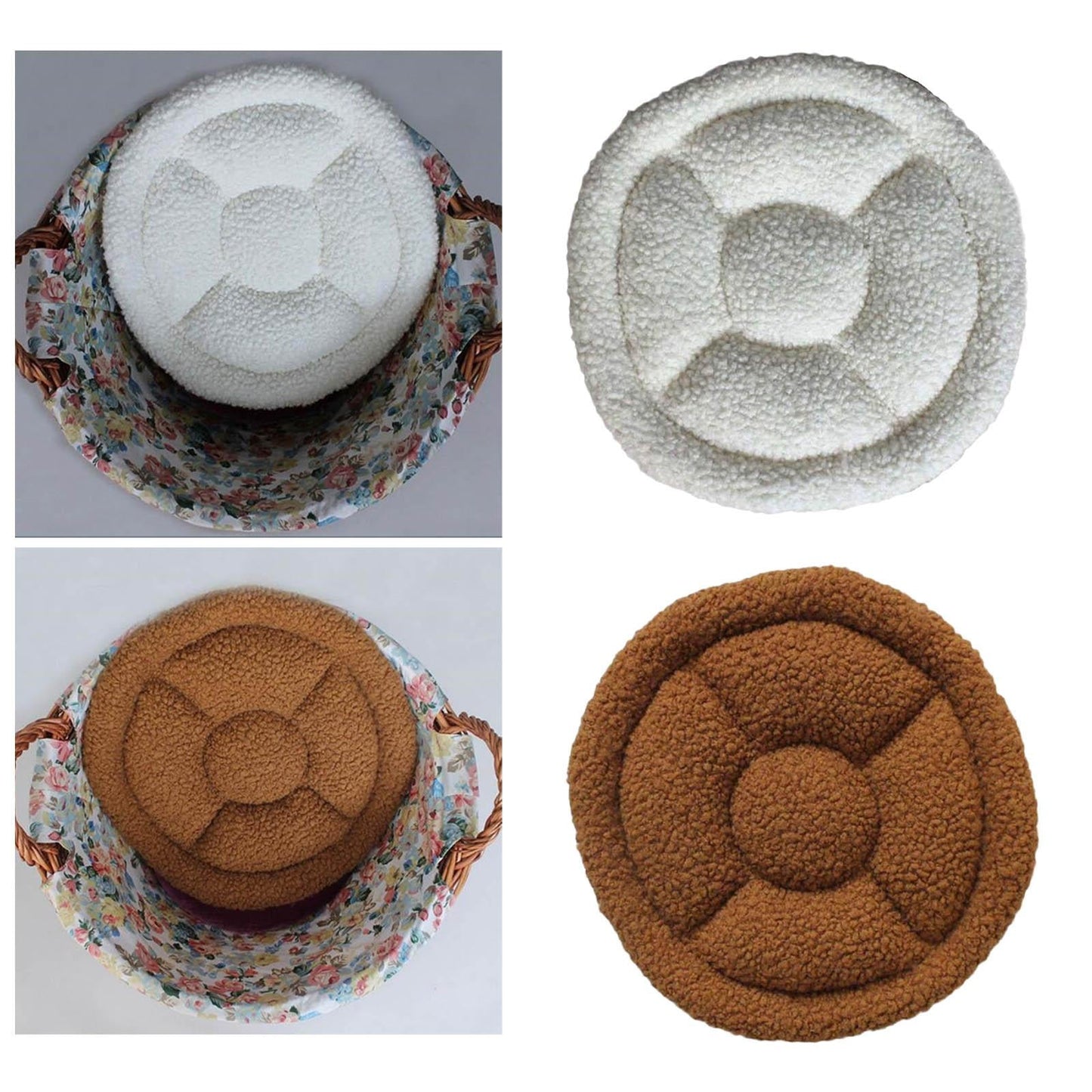 Baby Photo Shoot Props Basket Filler Newborn Posing Pillow for Studio White