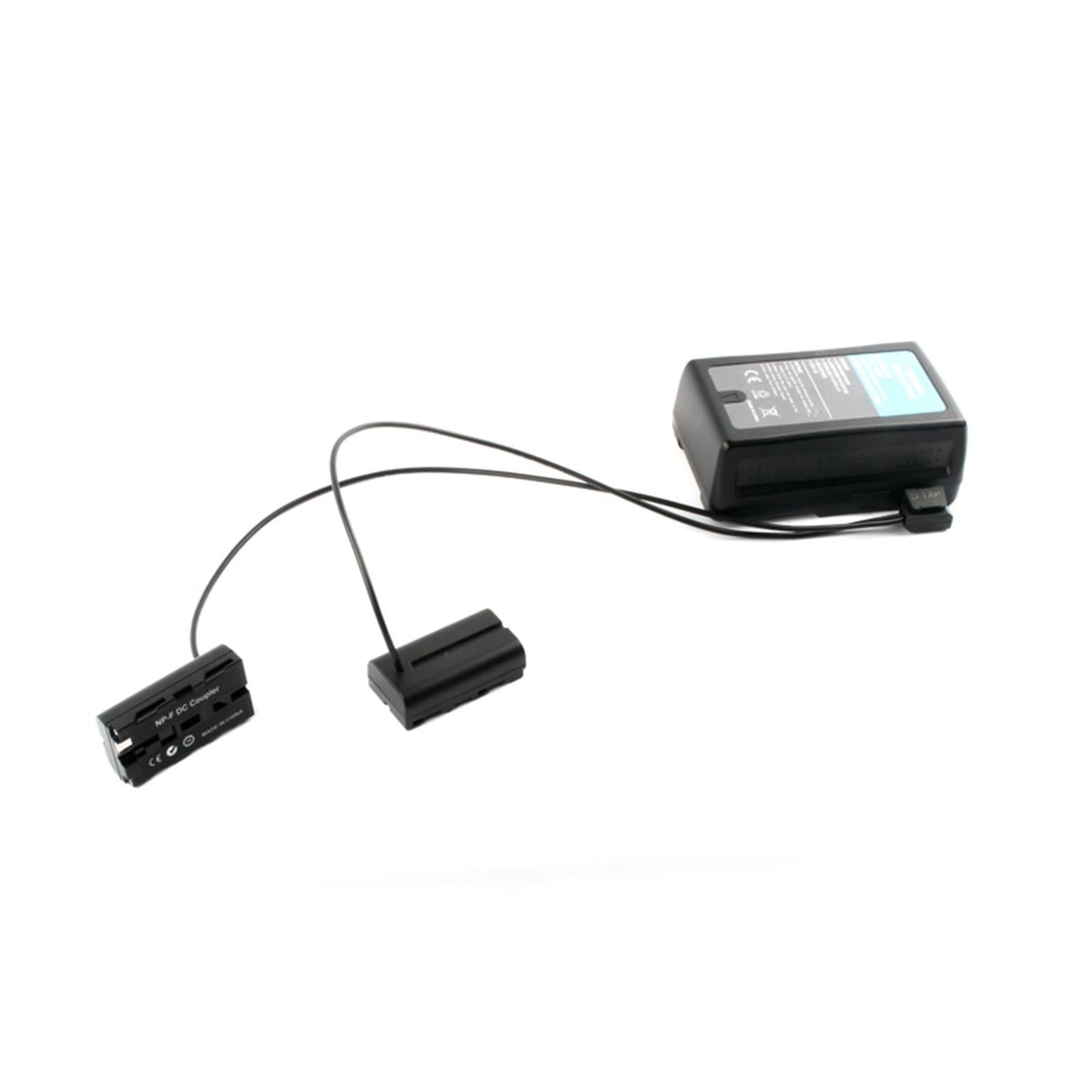D-Tap to Dual Np-F550 Dummy Battery Coupler for Camera Monitor LED Lamps