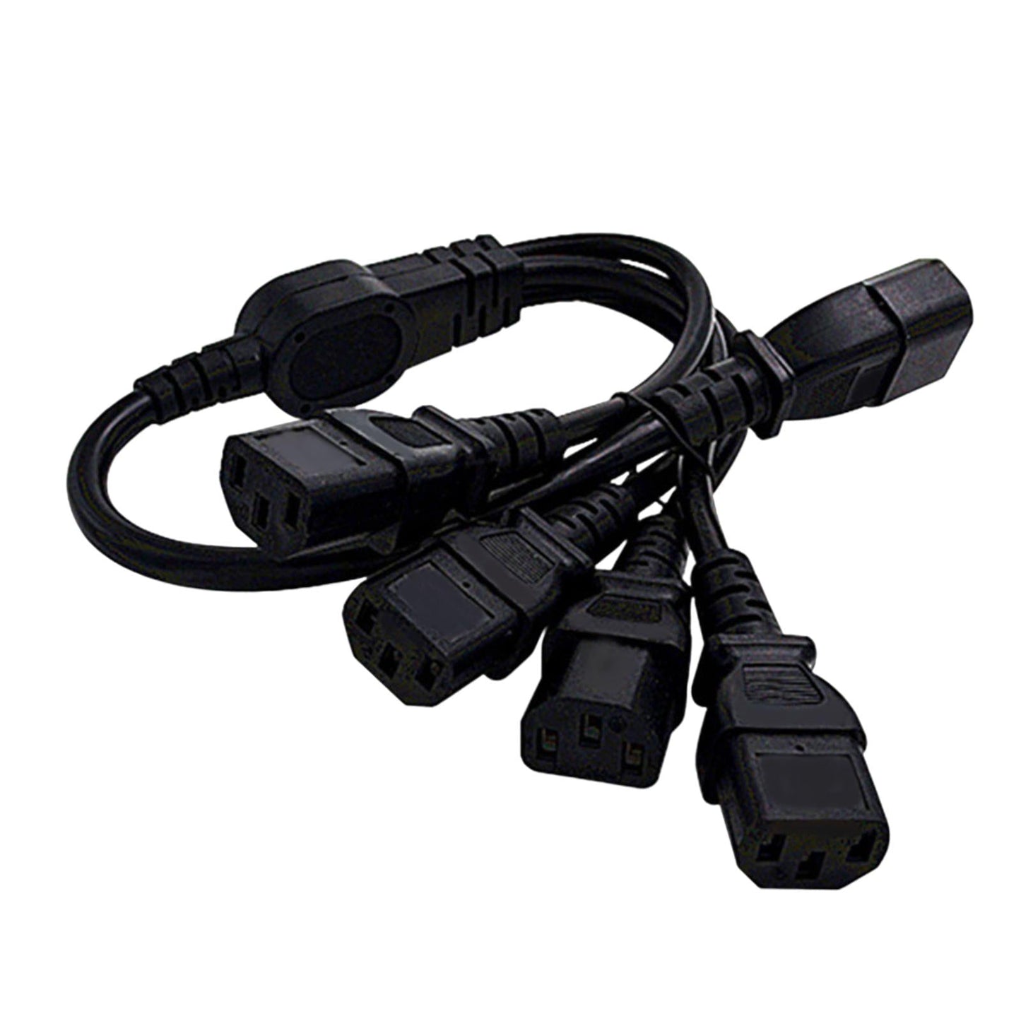 50cm IEC 320 C14 Male to 4X C13 Female Socket Y Splitter Cord Power Cord
