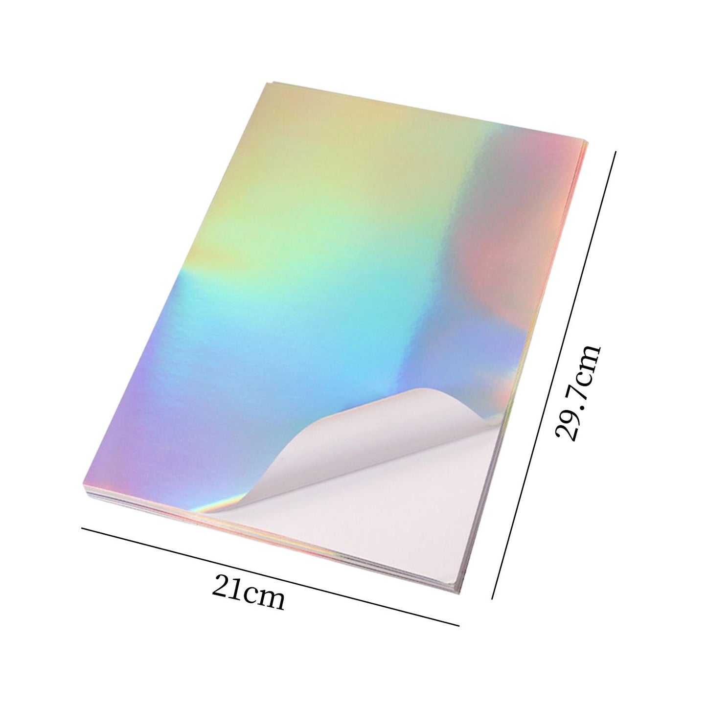 20 Sheets Holographic Sticker Paper Self Adhesive Glossy for Inkjet Printer