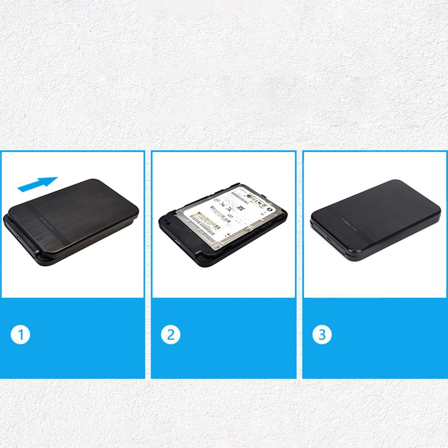 2.5inch External Hard Drive Enclosure USB 3.0 for for Win10 for Windows 98