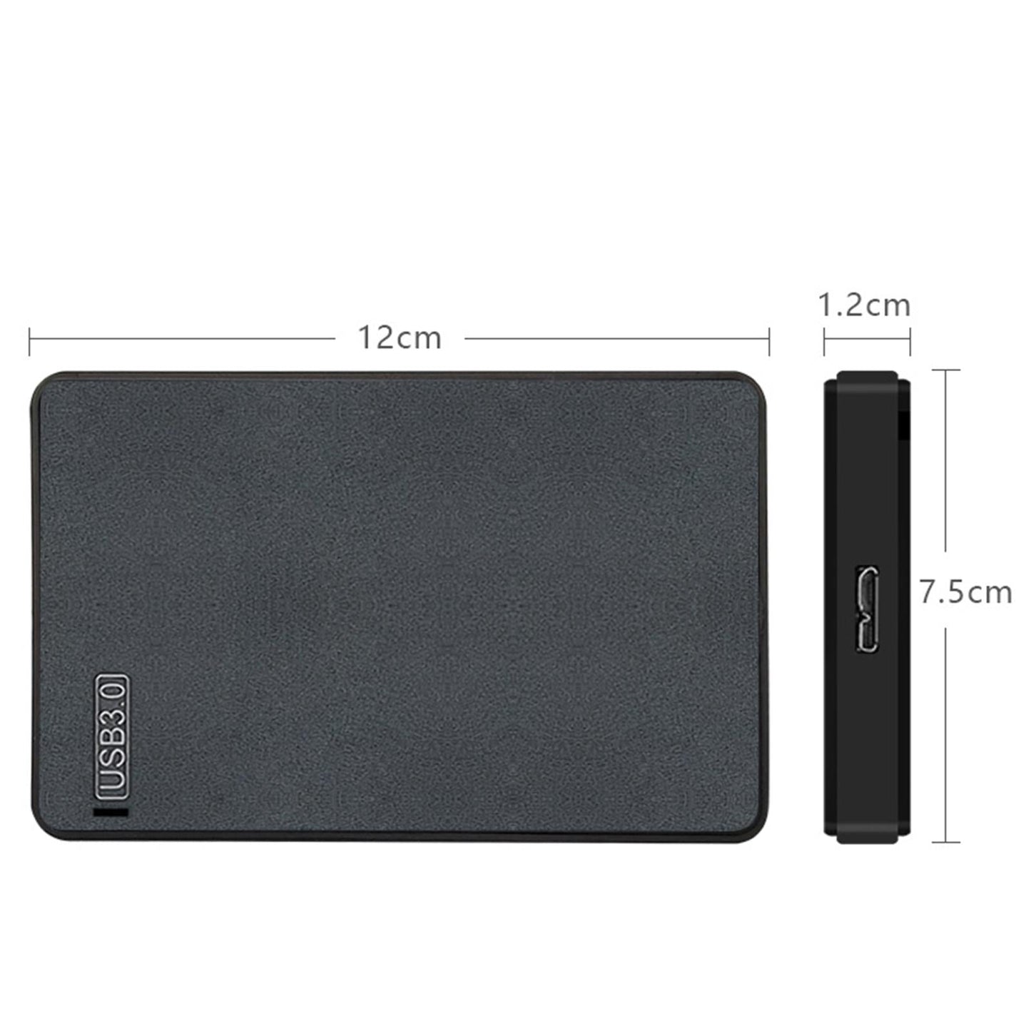 2.5 External Hard Drive Enclosure USB 3.0 Backward Portable 5Gbps for PC"