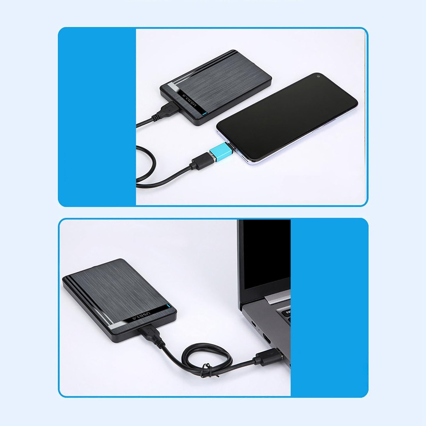 2.5 Hard Drive Enclosure Support Max 6TB External Hard Drive Case for PS4"