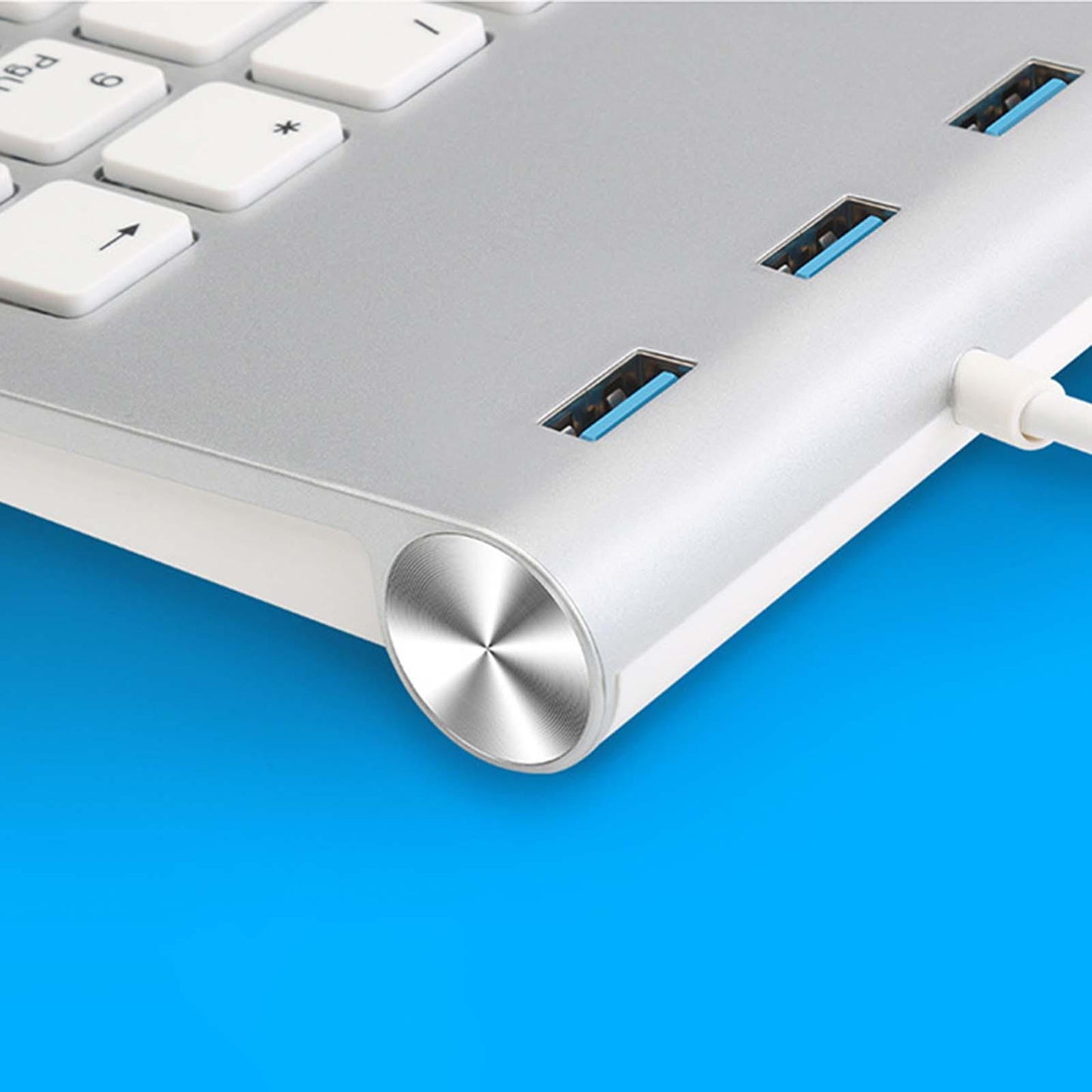 Ergonomic Wired USB Numeric Keypad 18 Full Size Keys for PC Notebook Desktop