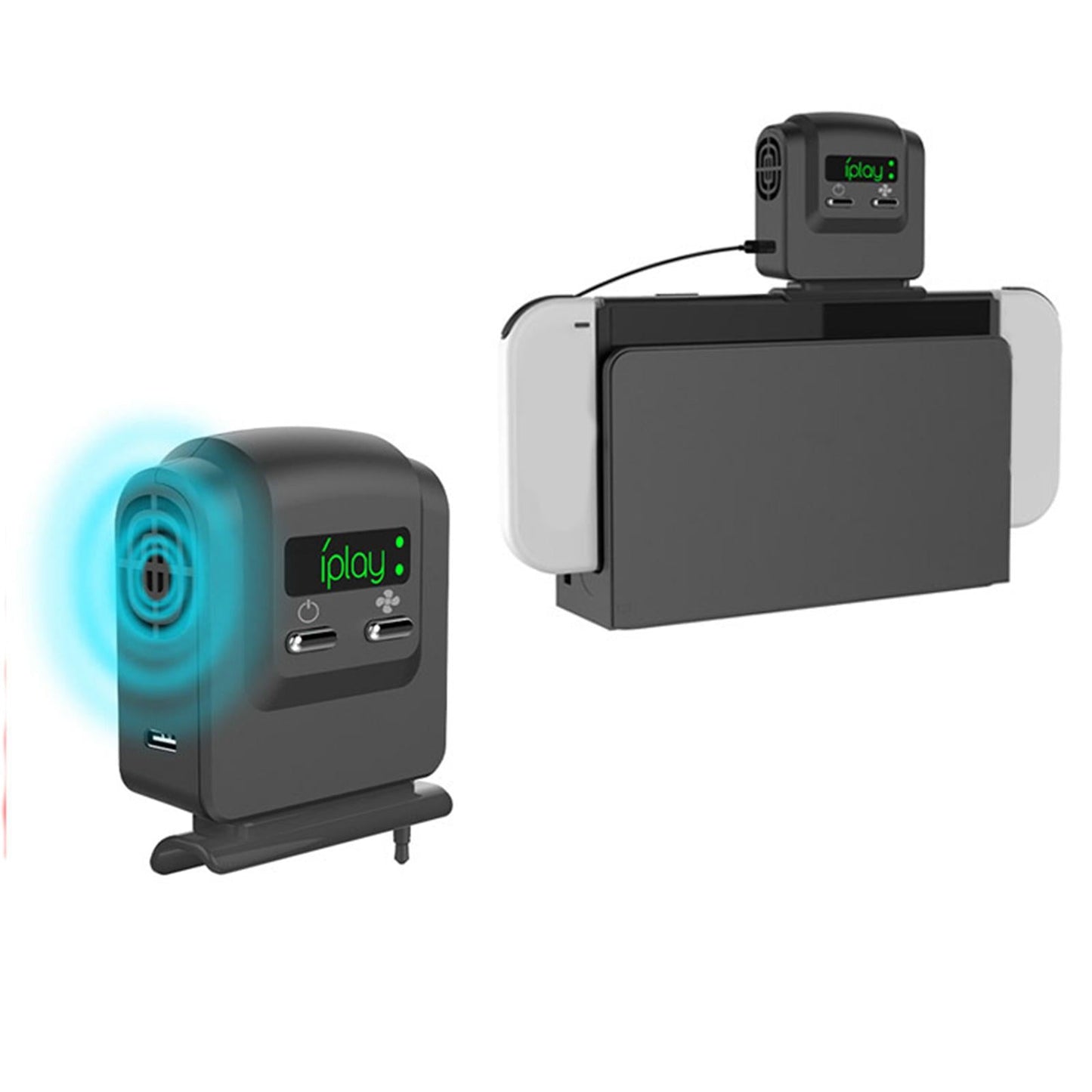 Switch Cooling Fan Two Modes with Game Card Slot Storage Temperature Control