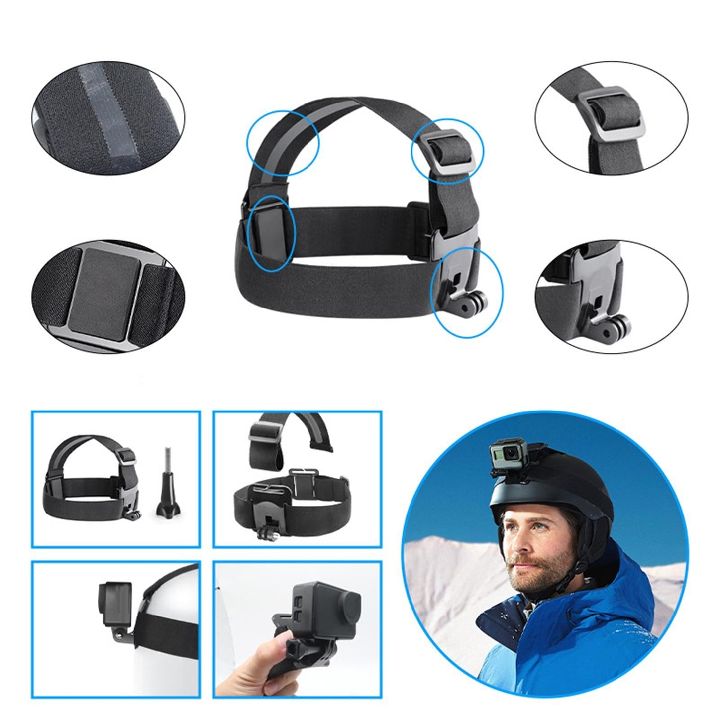 Action Camera Accessory Kit with Selfie Stick for Insta360 One Running