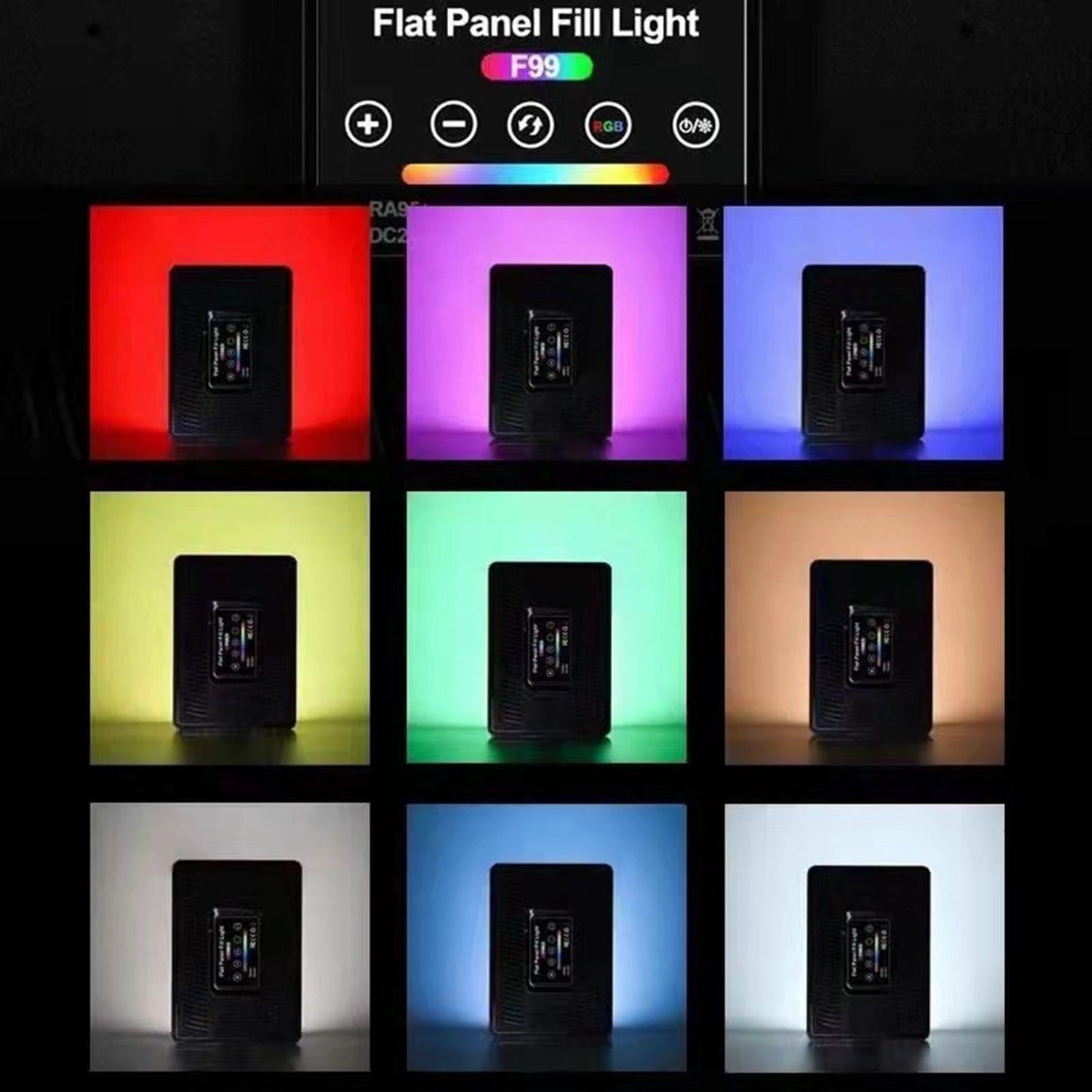 LED RGB Video Light 40W Portable for Vlogging Shooting Photography Lighting